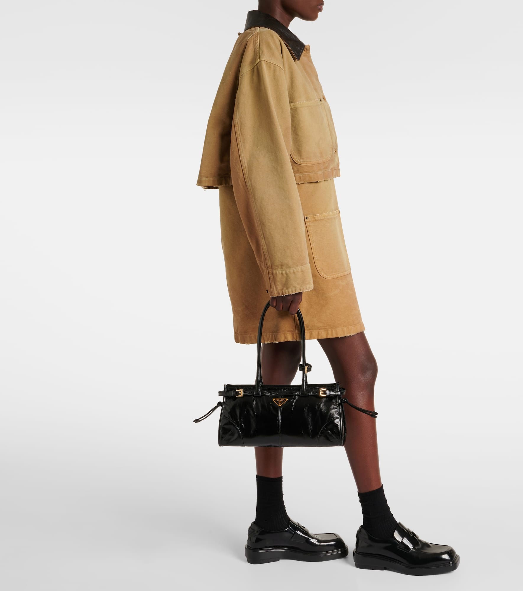 Medium leather shoulder bag - 5