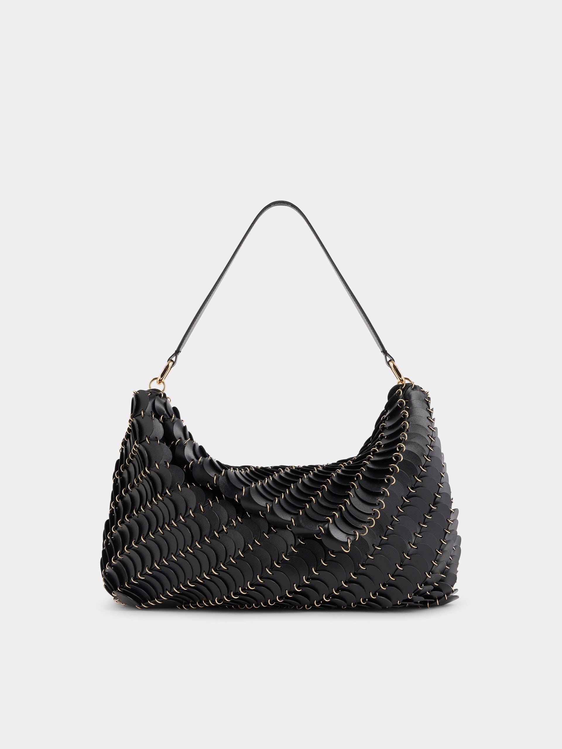 BLACK PACO BAG IN LEATHER - 1