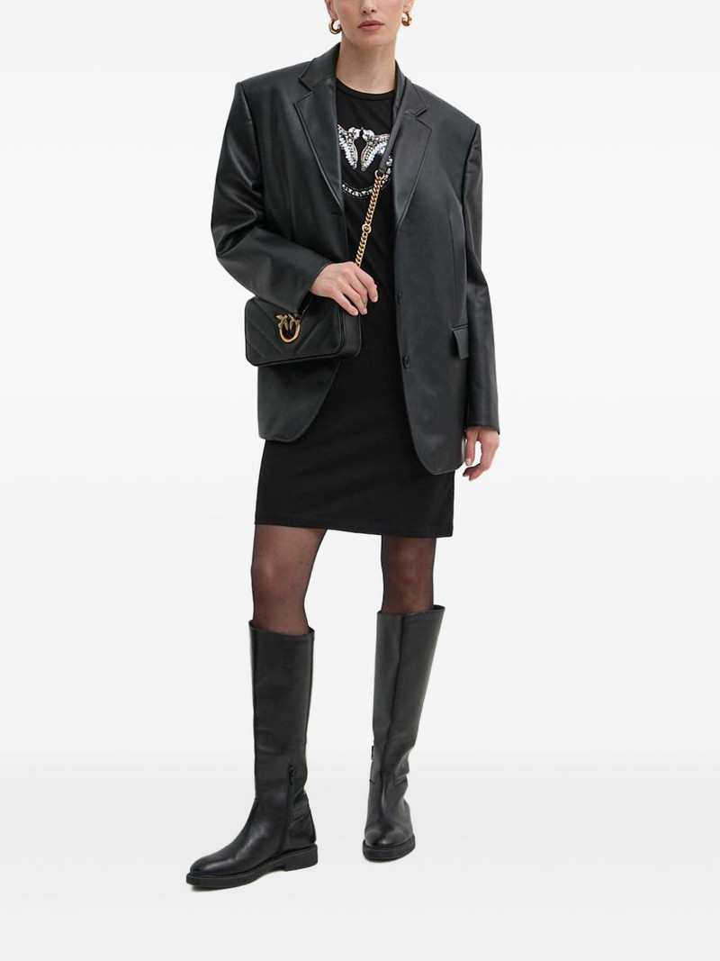 PINKO embellished graphic mini dress outlook