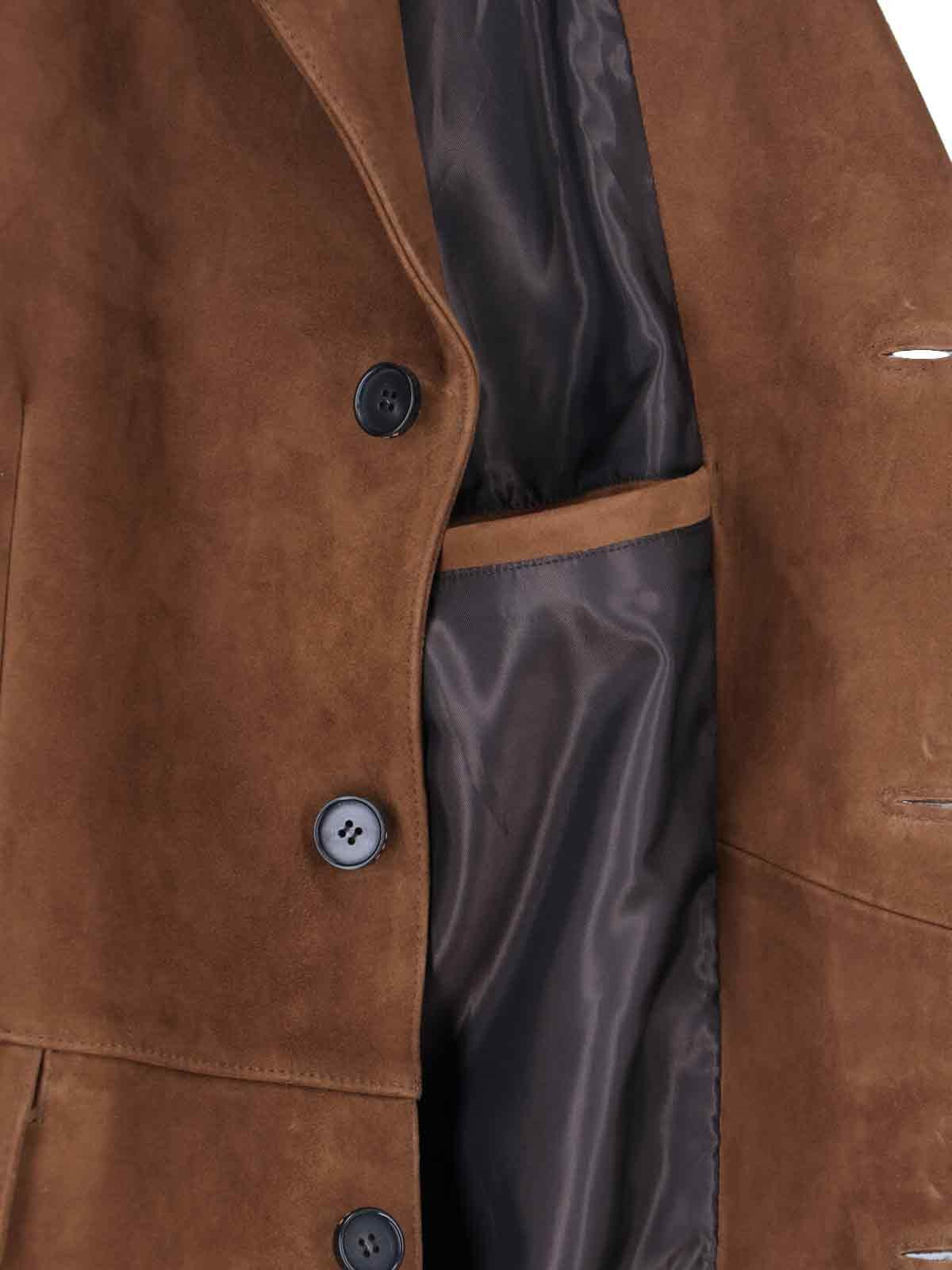 SINGLE-BREASTED SUEDE BLAZER - 5