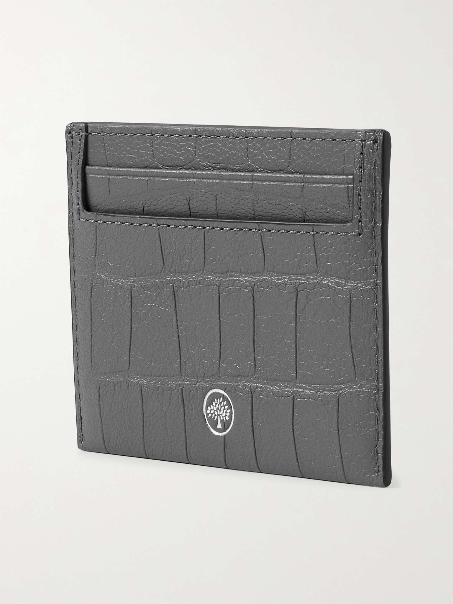 Croc-Effect Leather Cardholder - 3