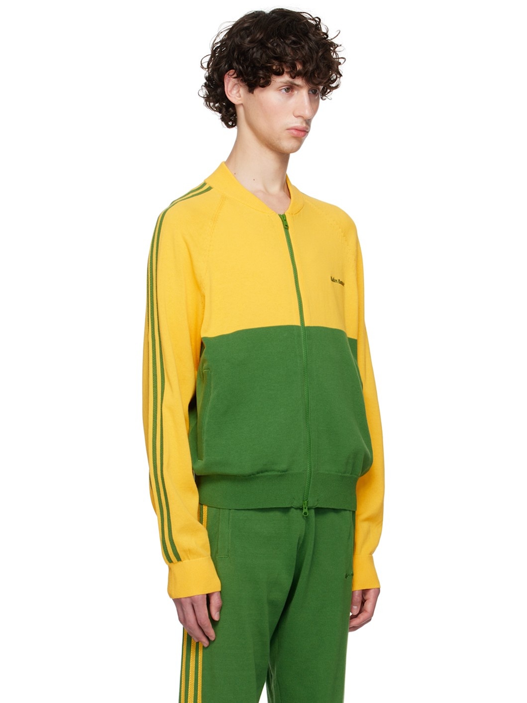 Green & Yellow adidas Originals Edition Embroidered Logo Track Jacket - 2