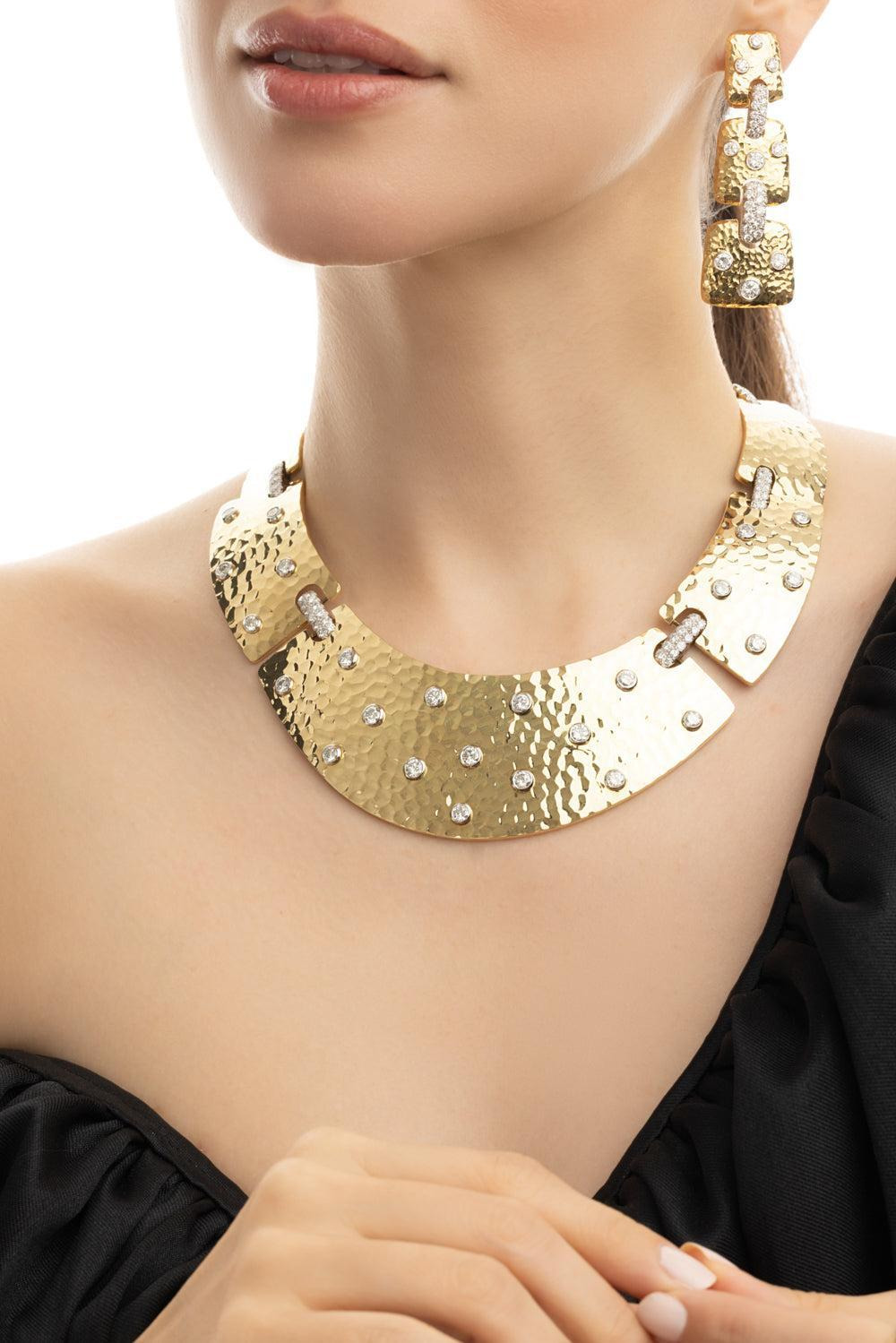 Hammered Starlight Diamond Necklace - 4