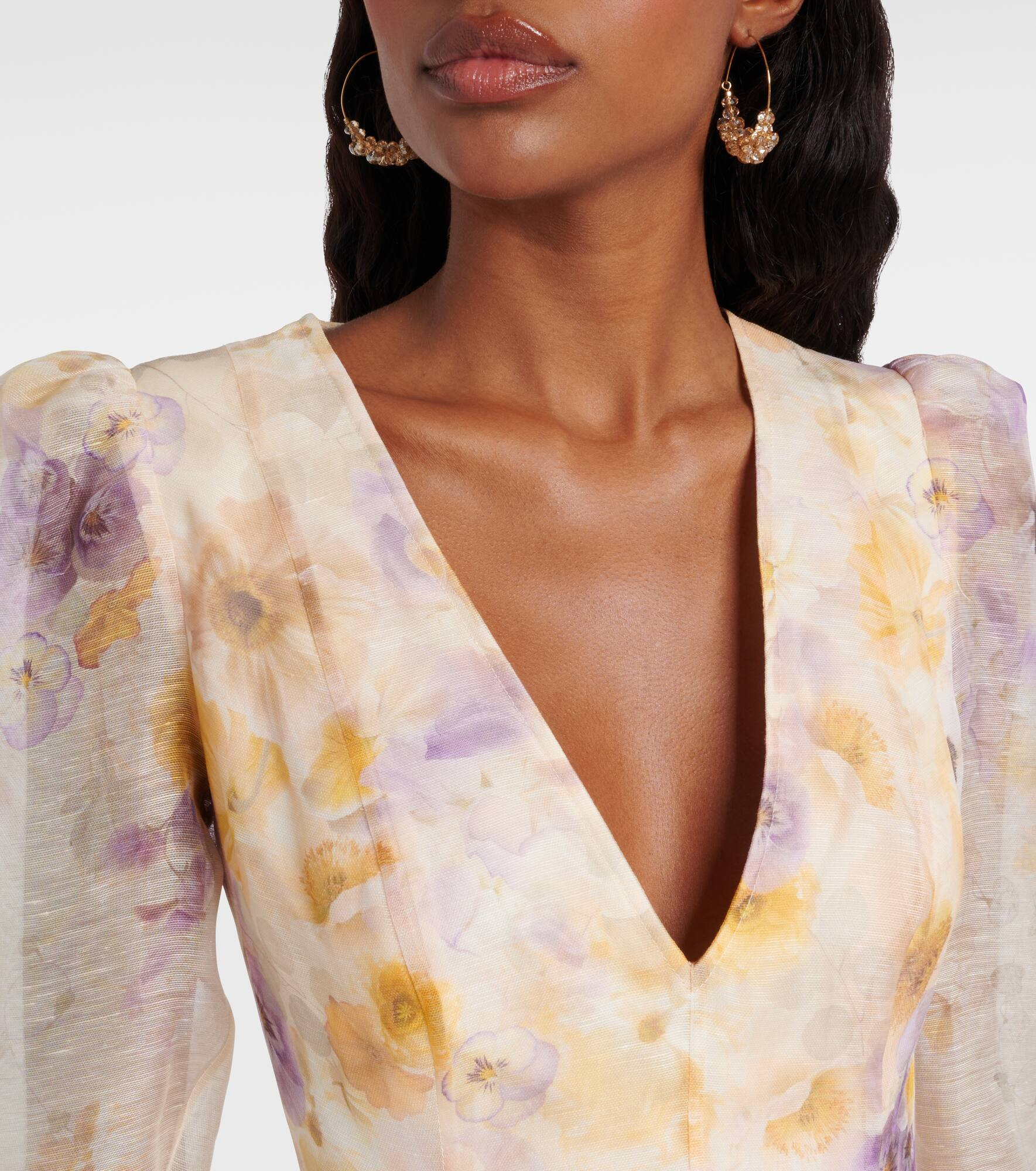 Memento linen and silk minidress - 4