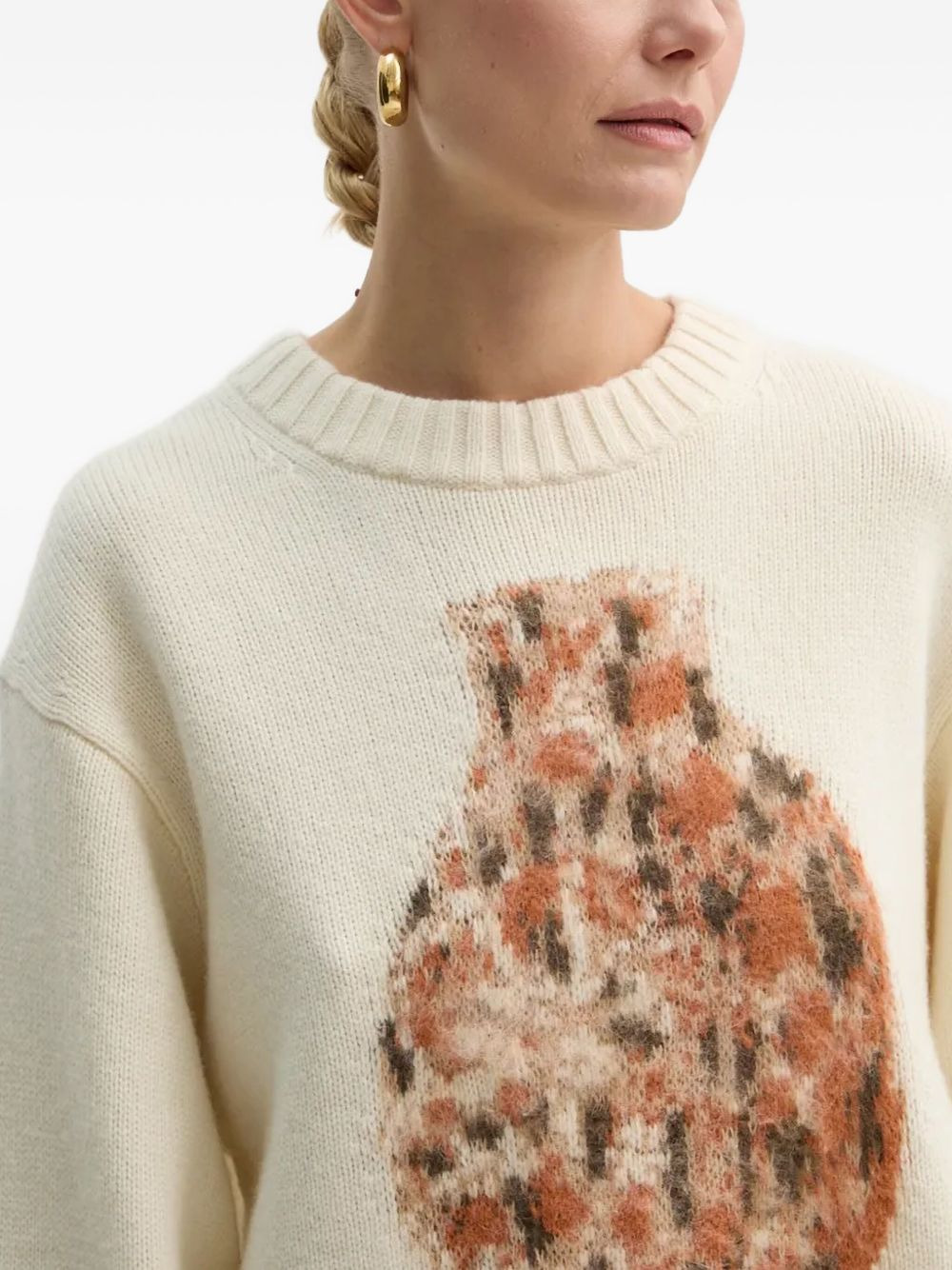 abstract-pattern sweater - 4