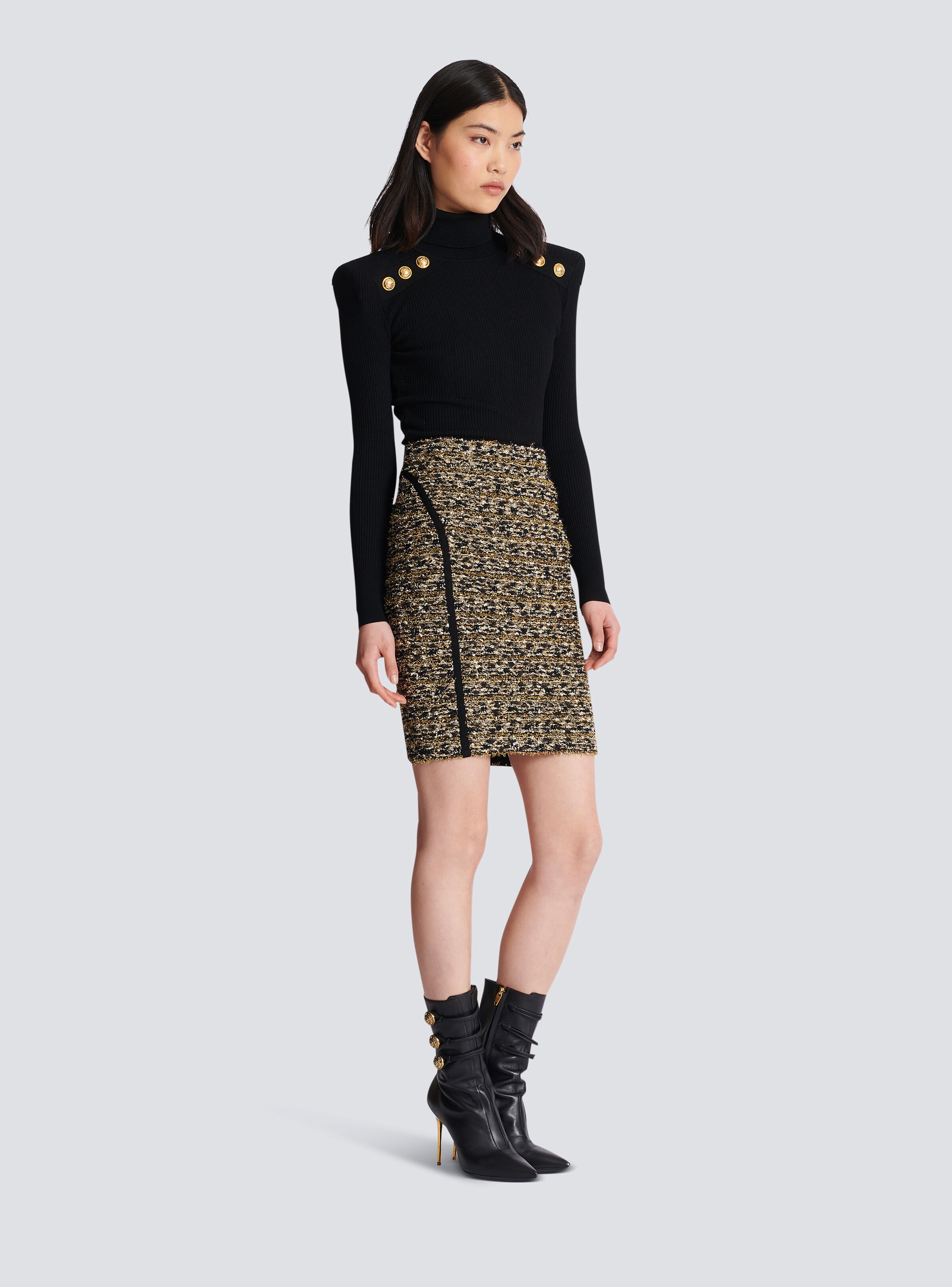 Lurex tweed skirt - 3