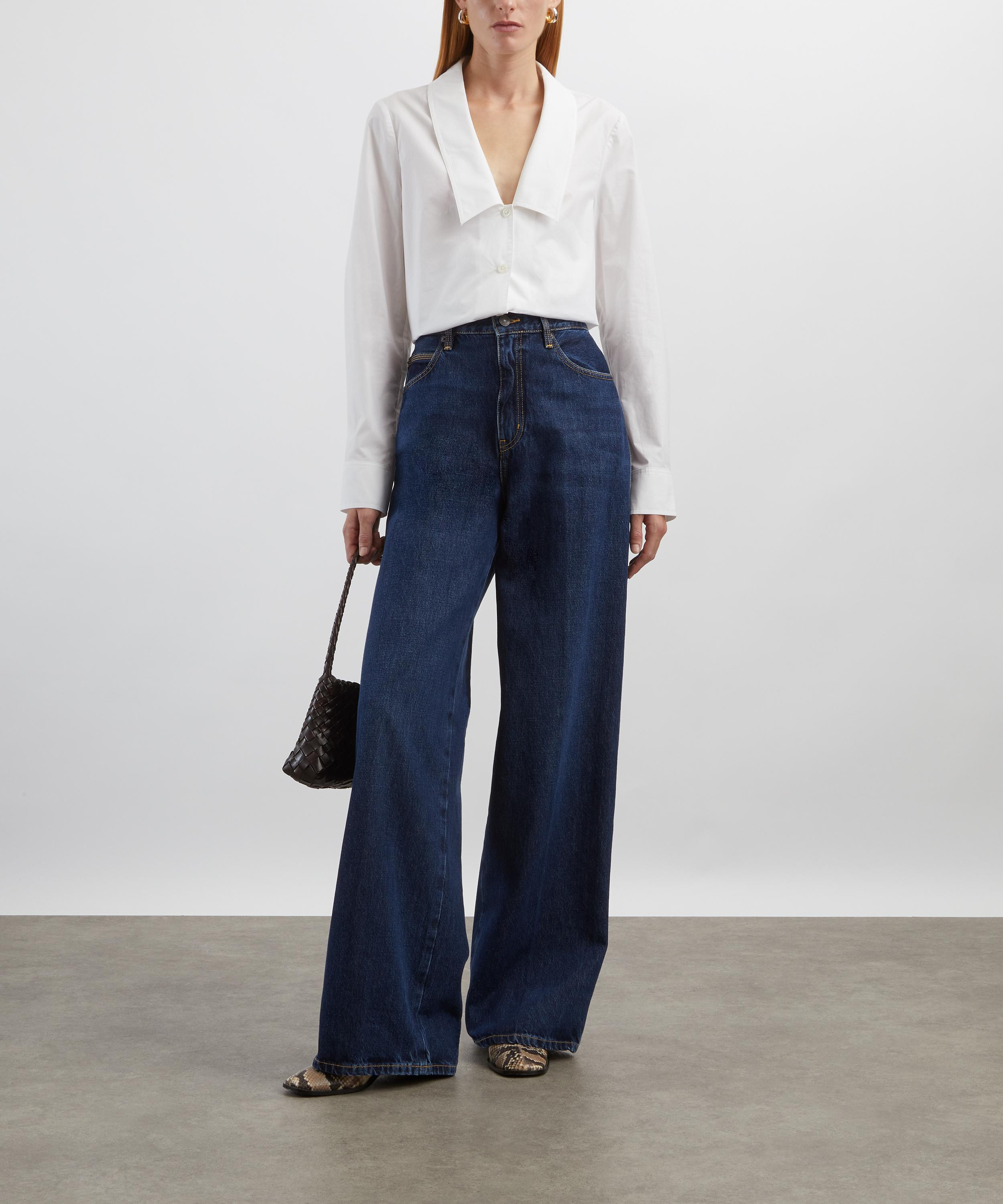 Low Collar Cotton Shirt - 2