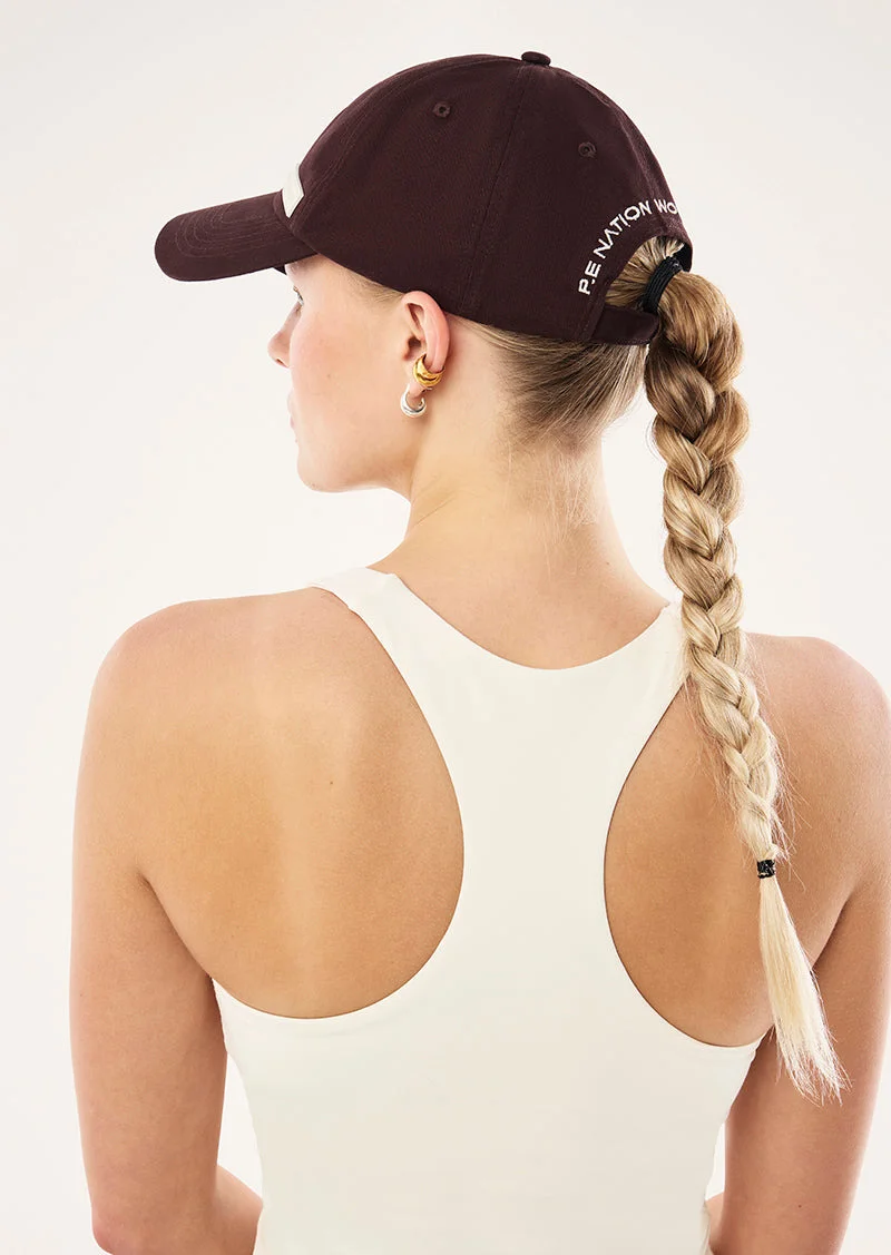 LOGO CAP IN DARK PLUM - 1