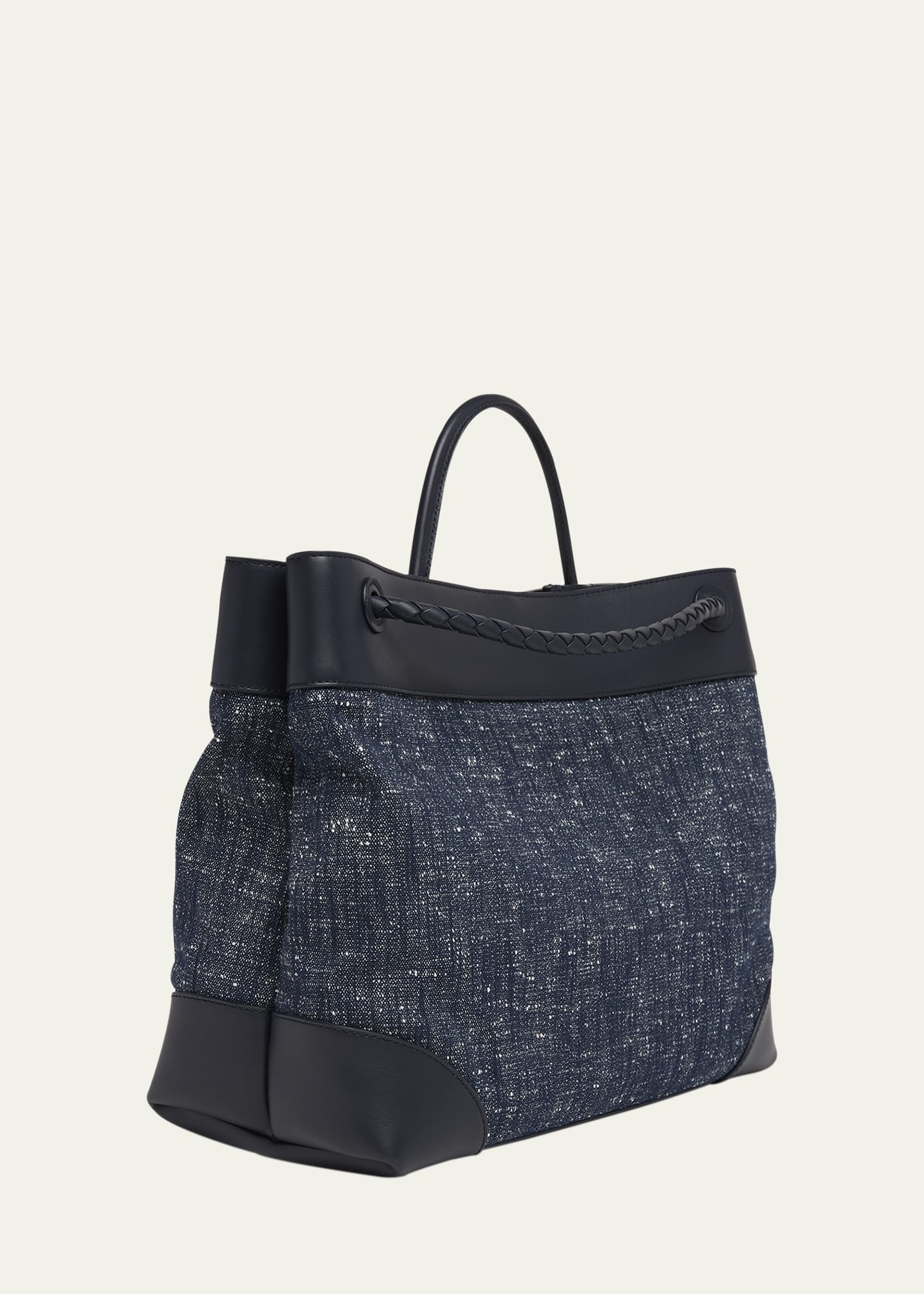 Large Andiamo Denim Boucle Crossbody Bag - 3
