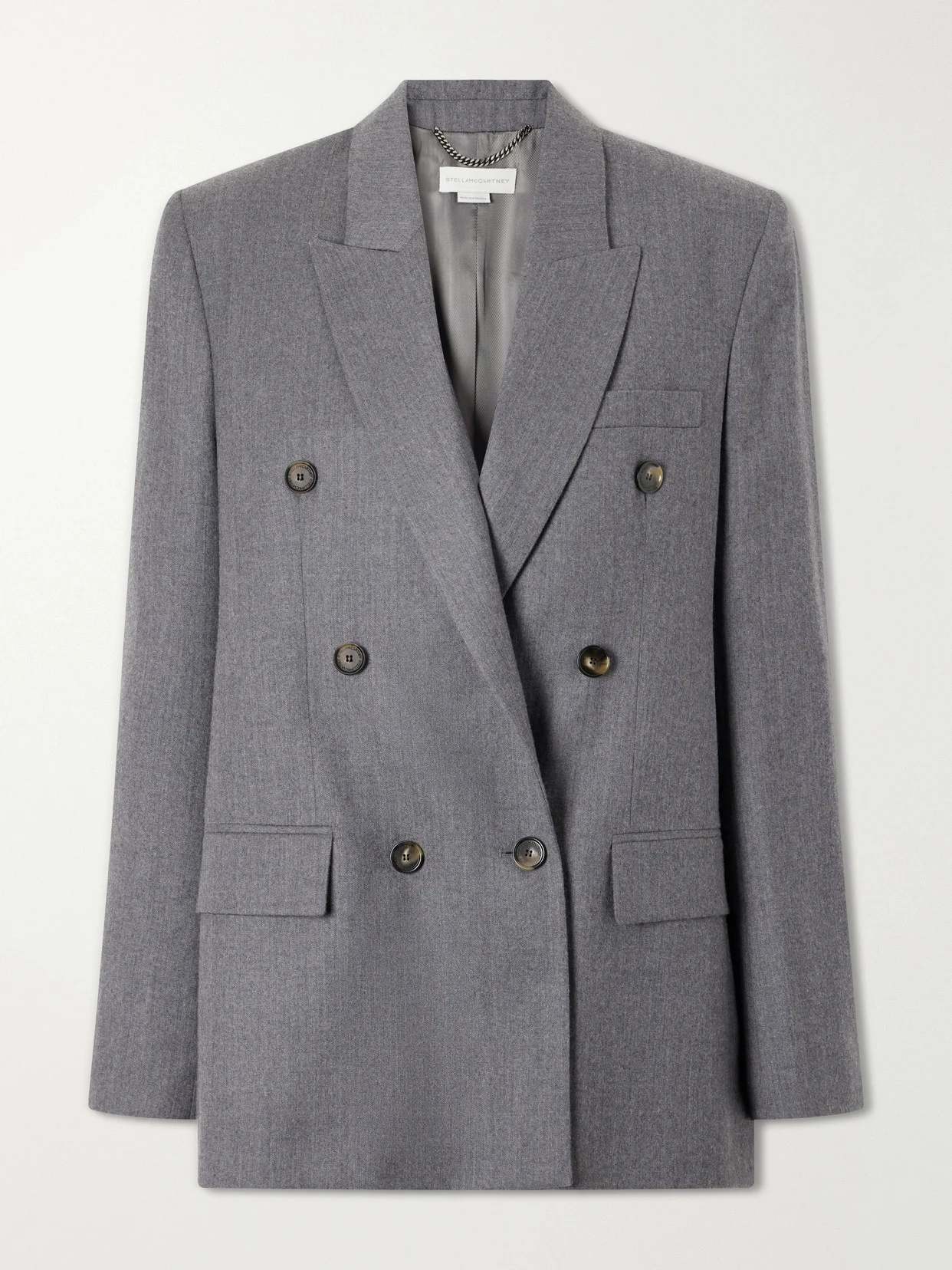 Doubled-breasted Oversized Wool Blazer - 1
