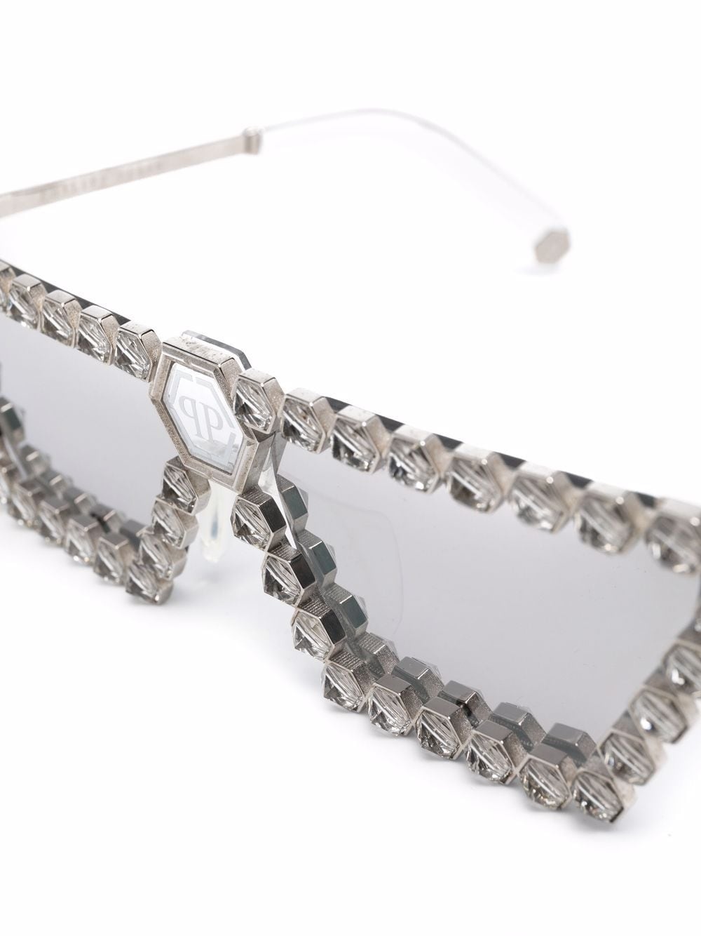 crystal-embellished square-frame sunglasses - 3