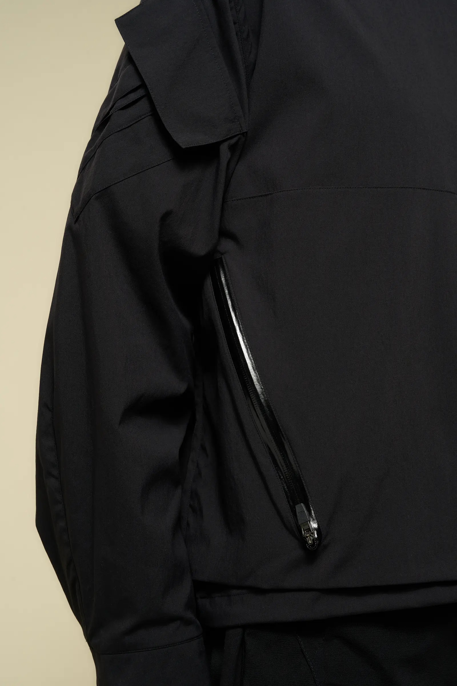 LA12-M Nylon Stretch Shirt Jacket Black - 12