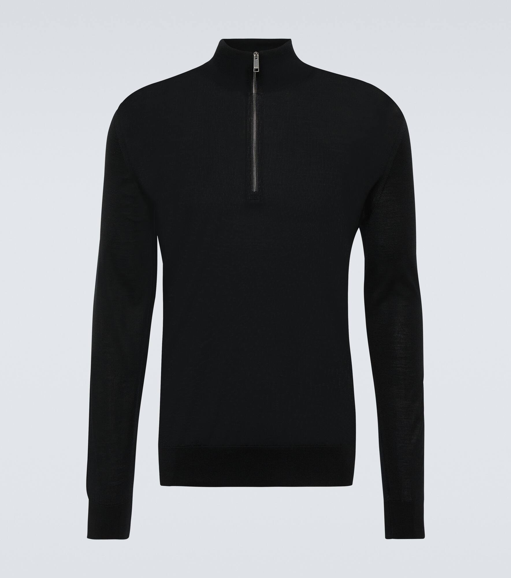 Wool half-zip sweater - 1