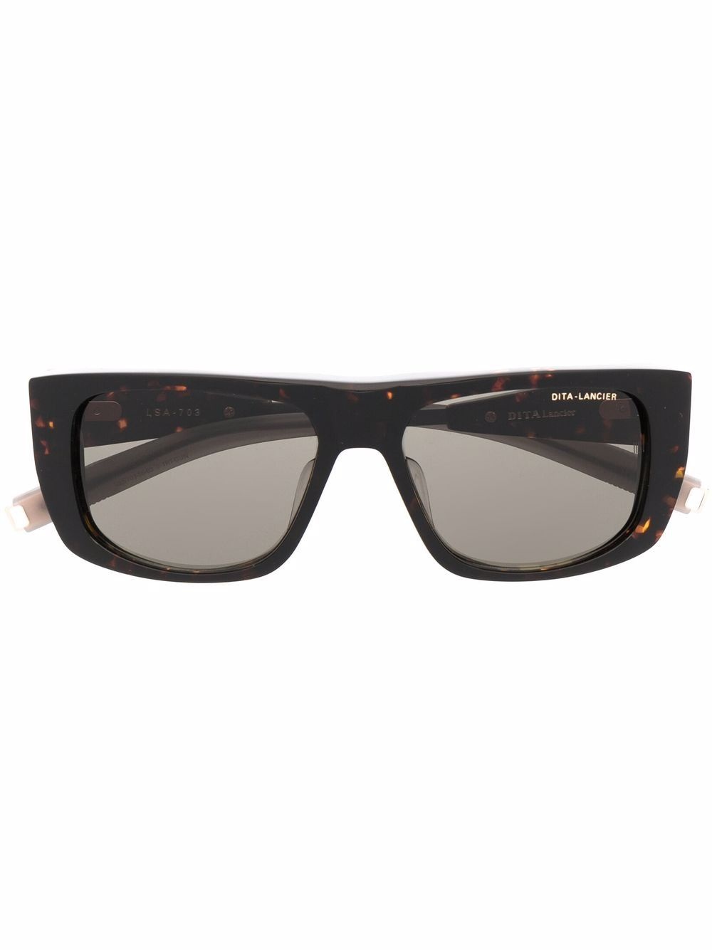 tortoiseshell square-frame sunglasses - 1