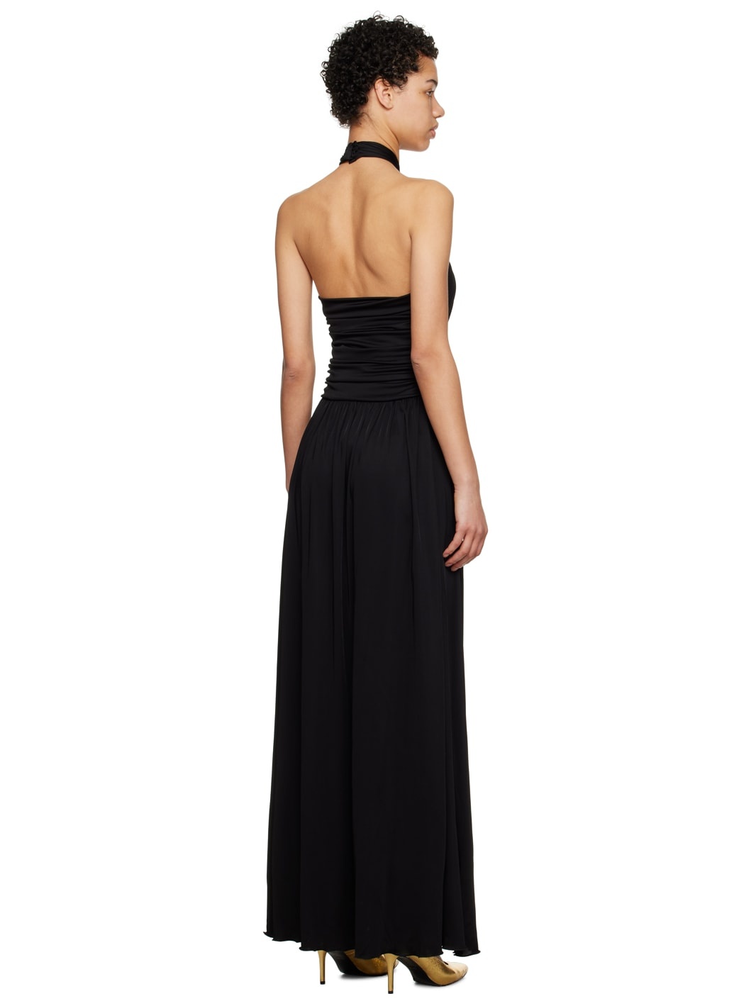 Black Inflatable Heart Maxi Dress - 3