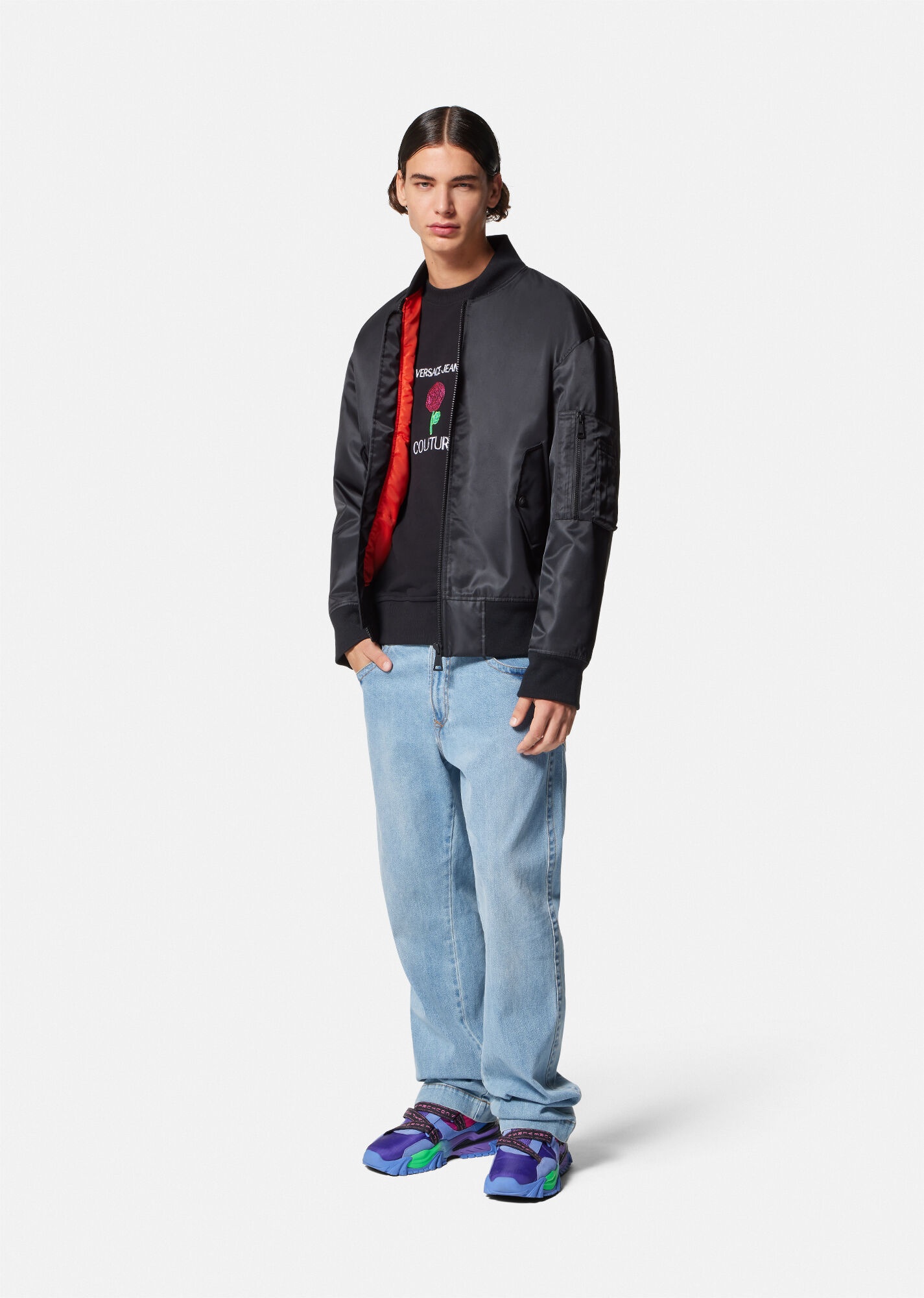 V-Emblem Bomber Jacket - 2