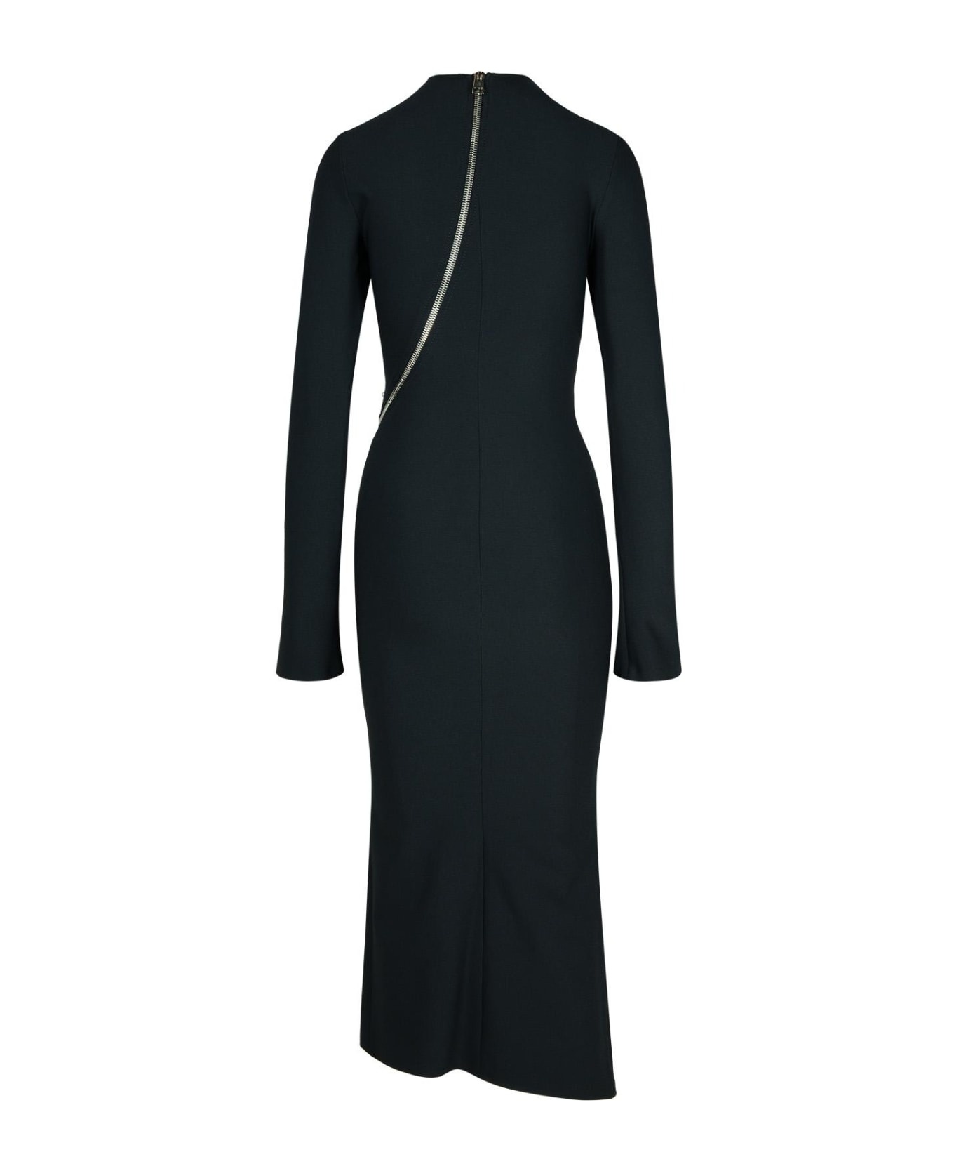 Black Polyester Blend Dress - 3