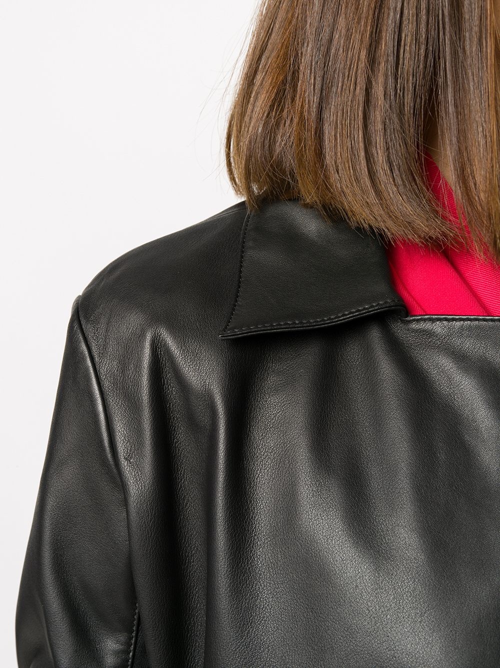 zipped biker jacket - 5