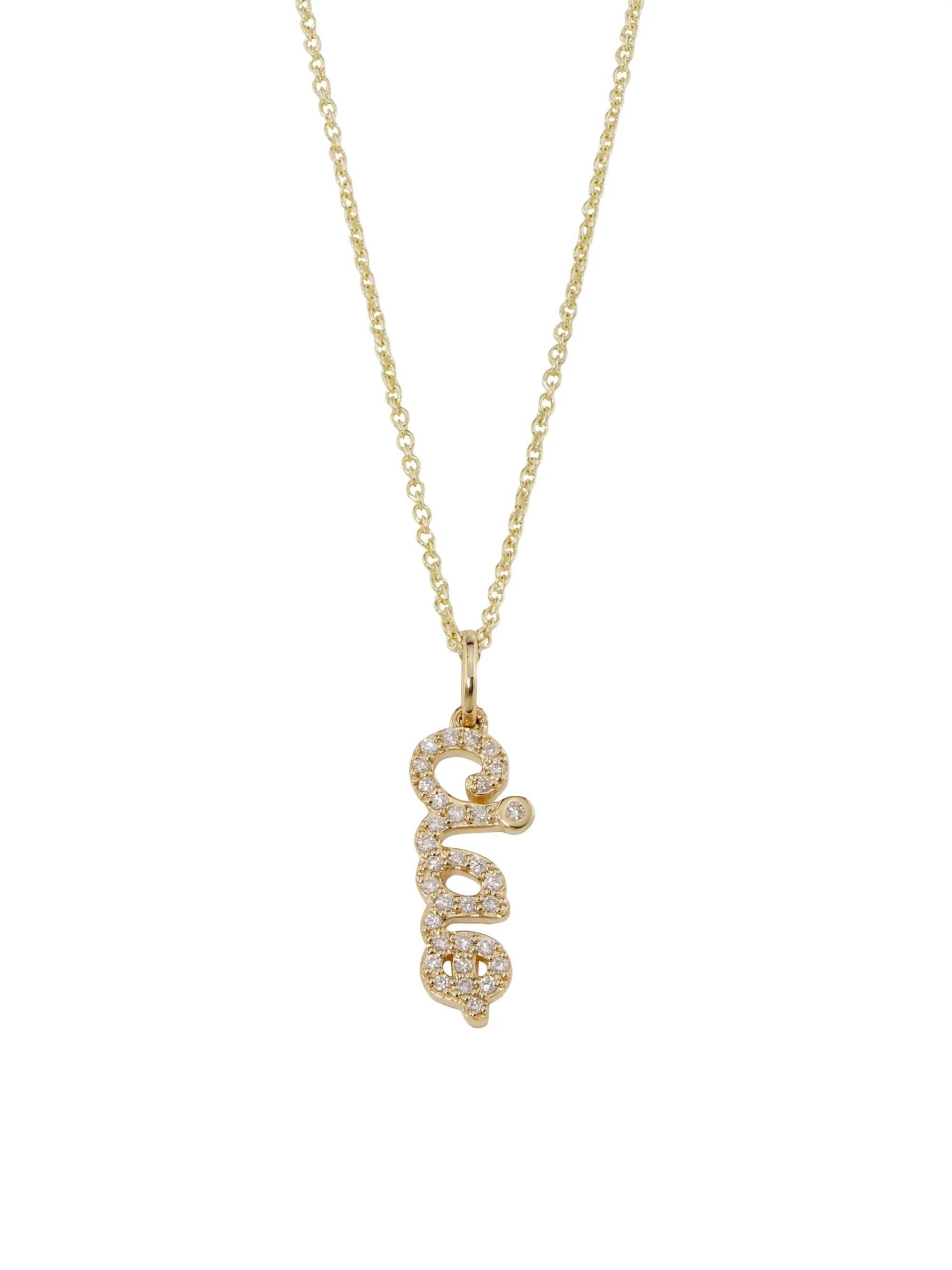 Women's 14K Yellow Gold & 0.09 TCW Diamond "Ciao" Pendant Necklace - Yellow Gold - 1