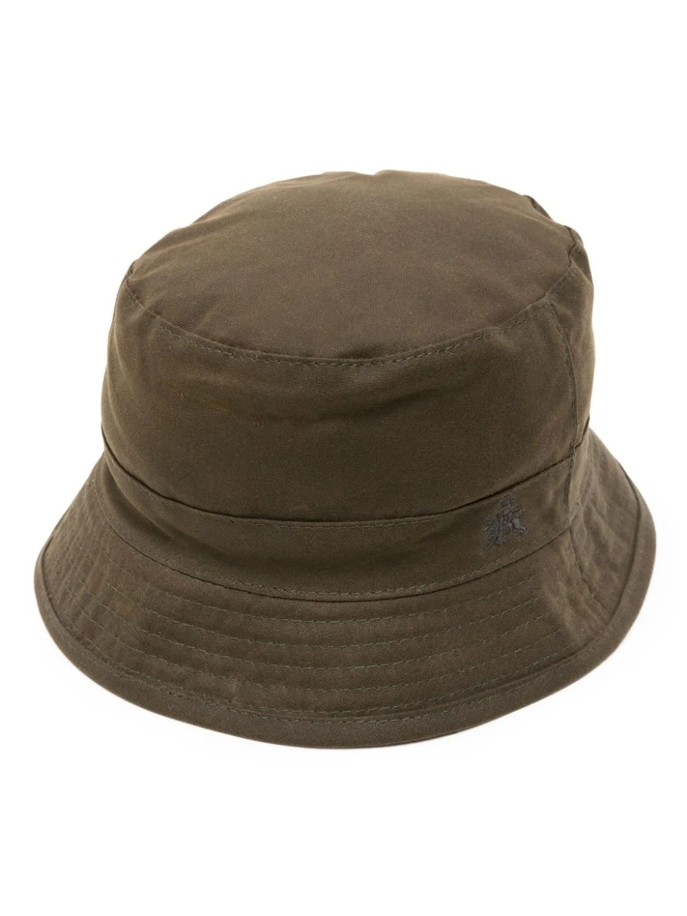 logo-embroidered waxed-cotton bucket hat - 1