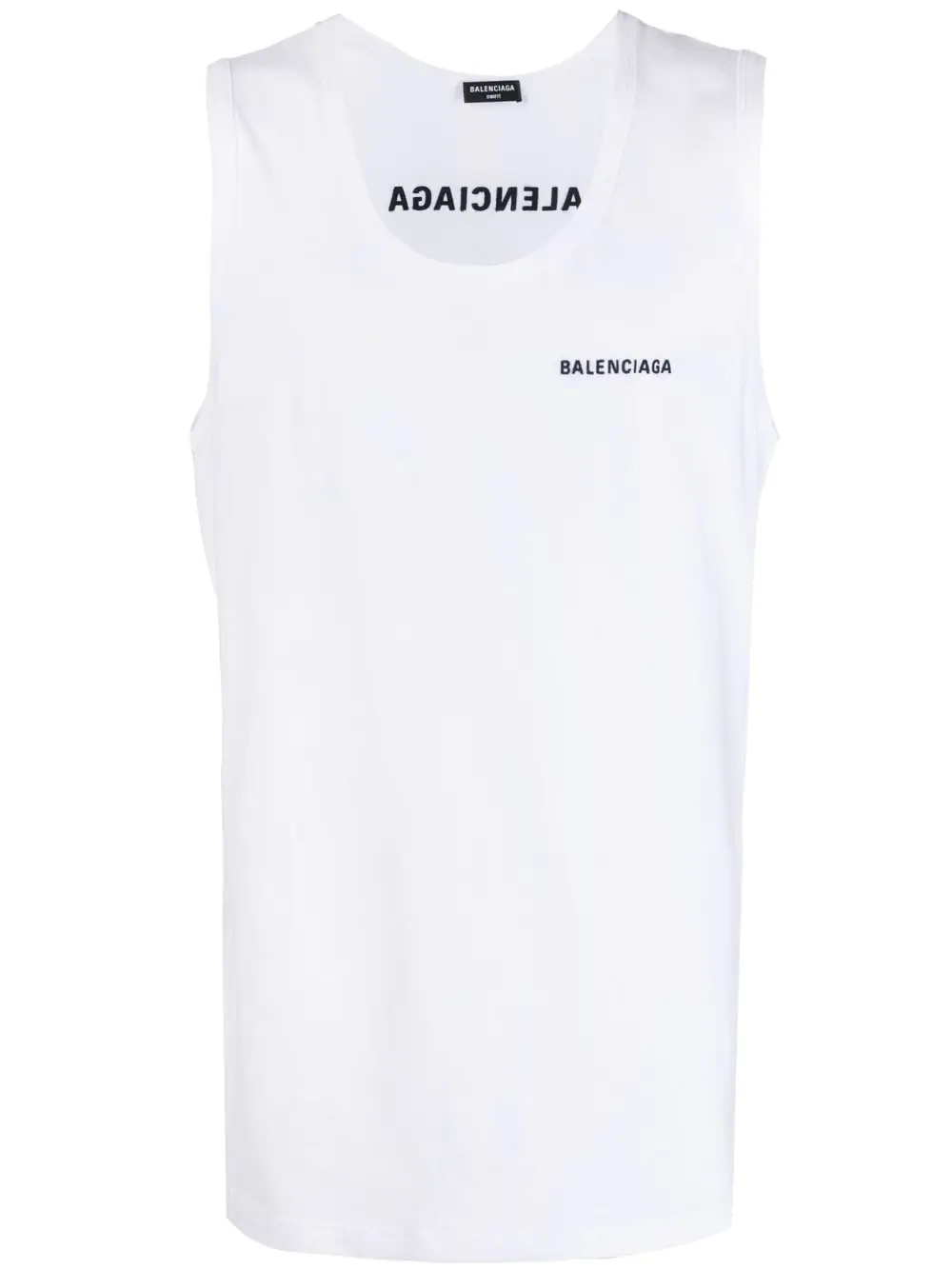 logo-embroidered loose tank top - 1