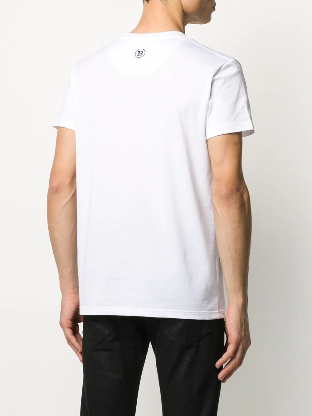 plunge neck T-shirt - 4