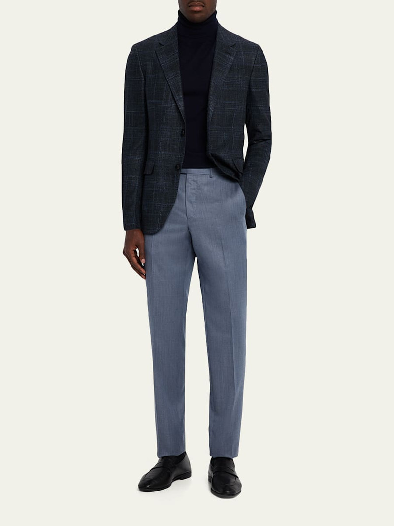 ZEGNA Men's Winter Crossover Check Single-Breasted Sport Coat outlook