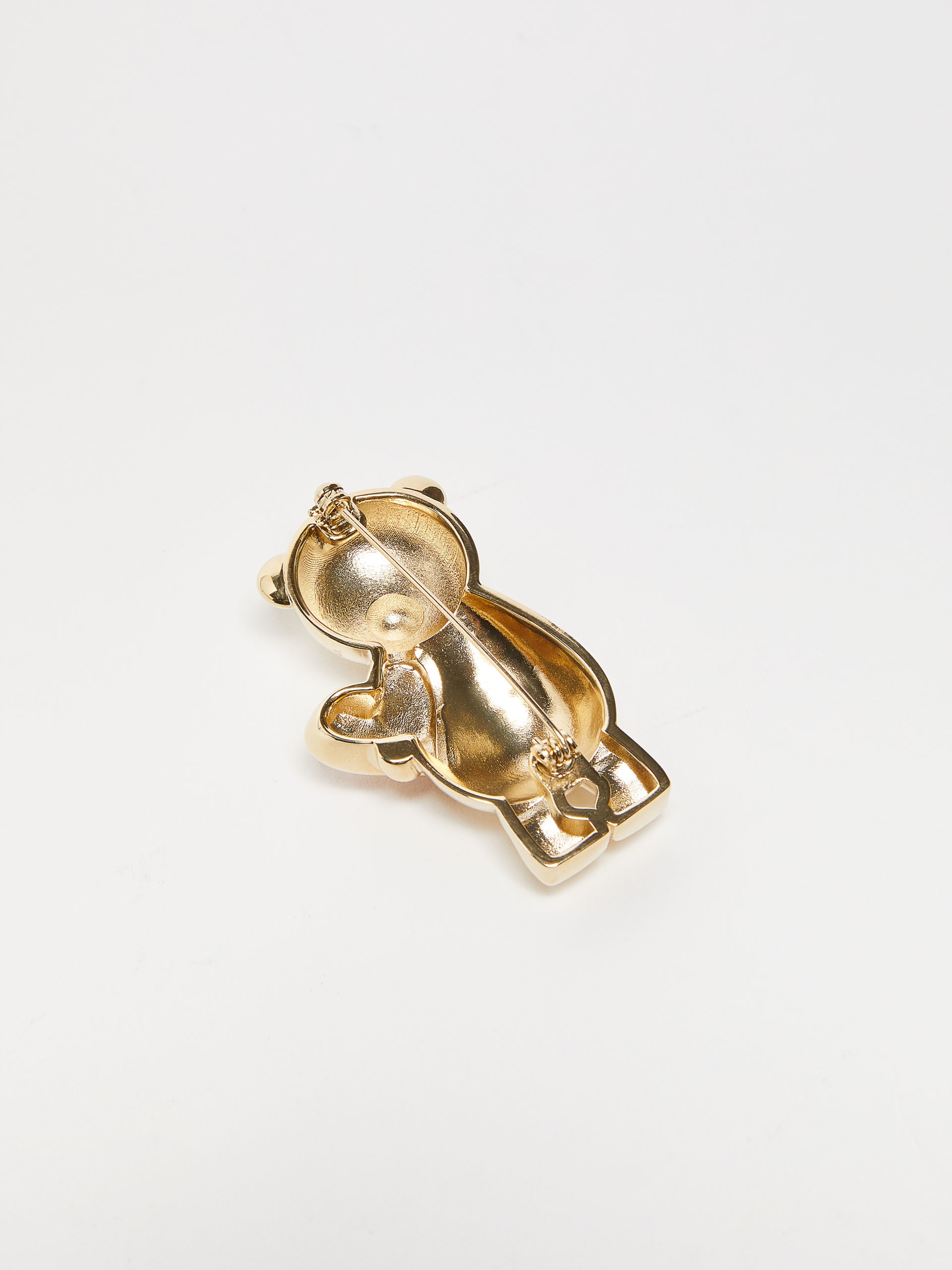 FEDORA Metal brooch with rhinestones - 2