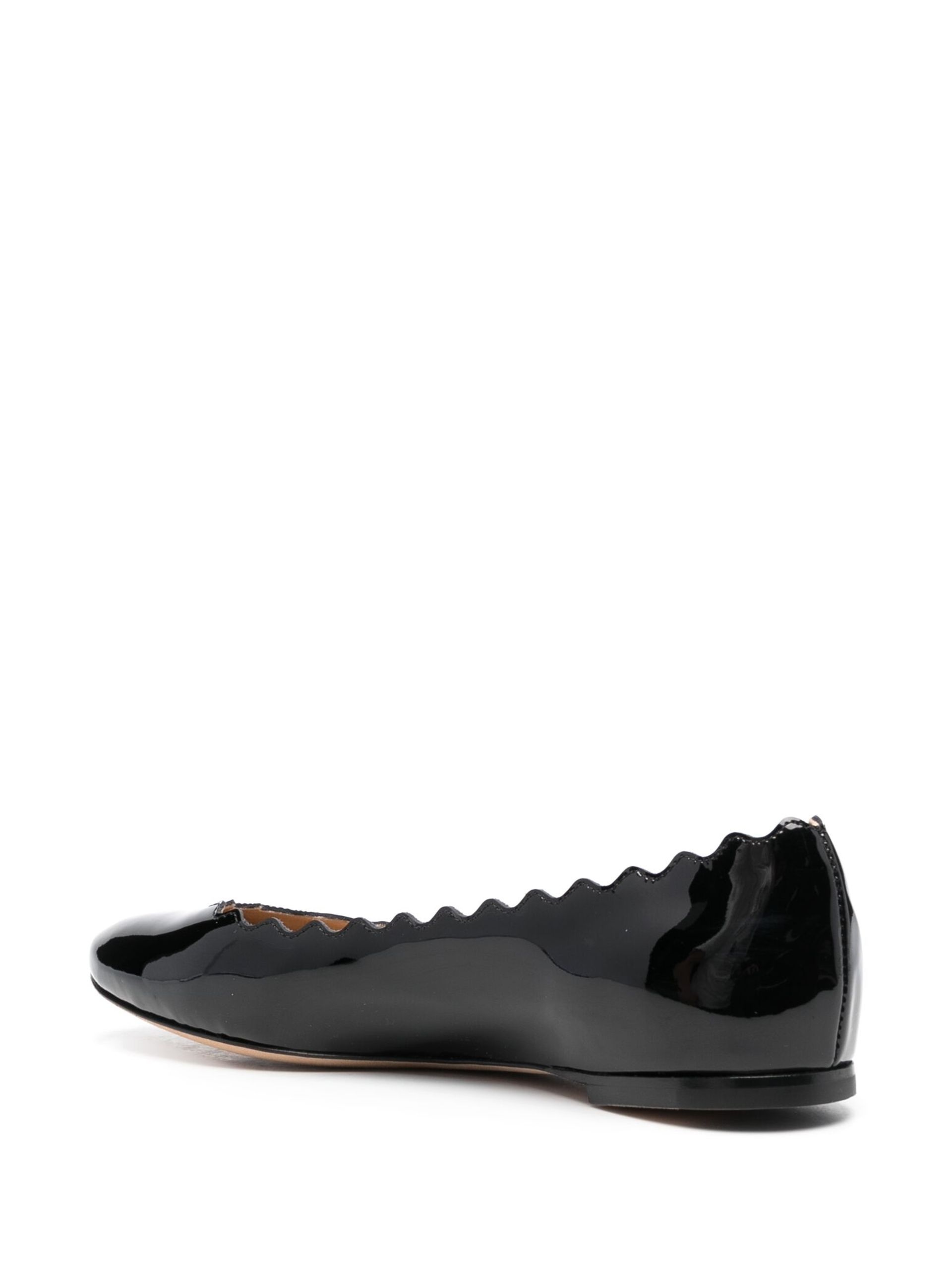 Black Patent Leather Ballet Flats - 3