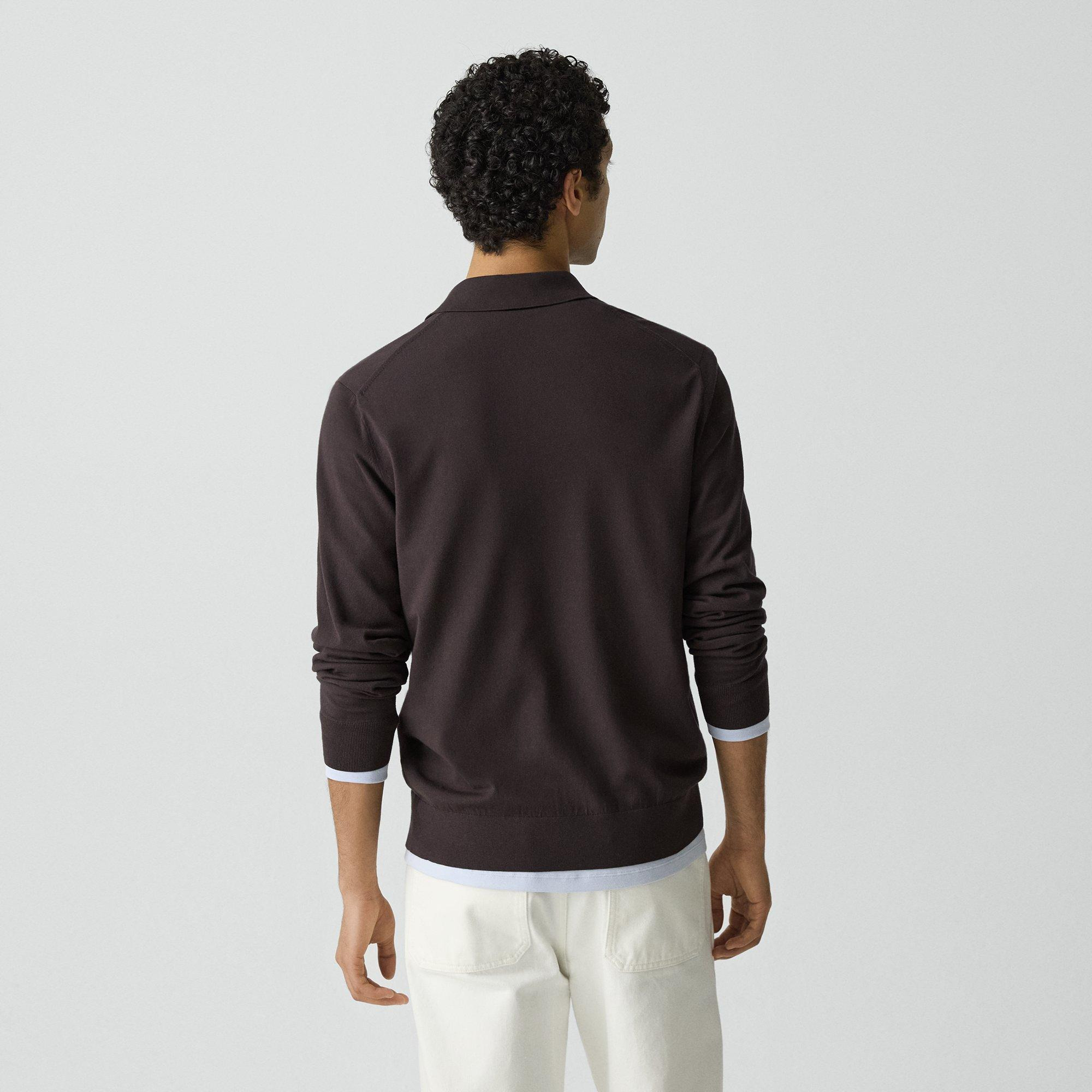 Goris Long-Sleeve Polo Shirt in Light Bilen - 4