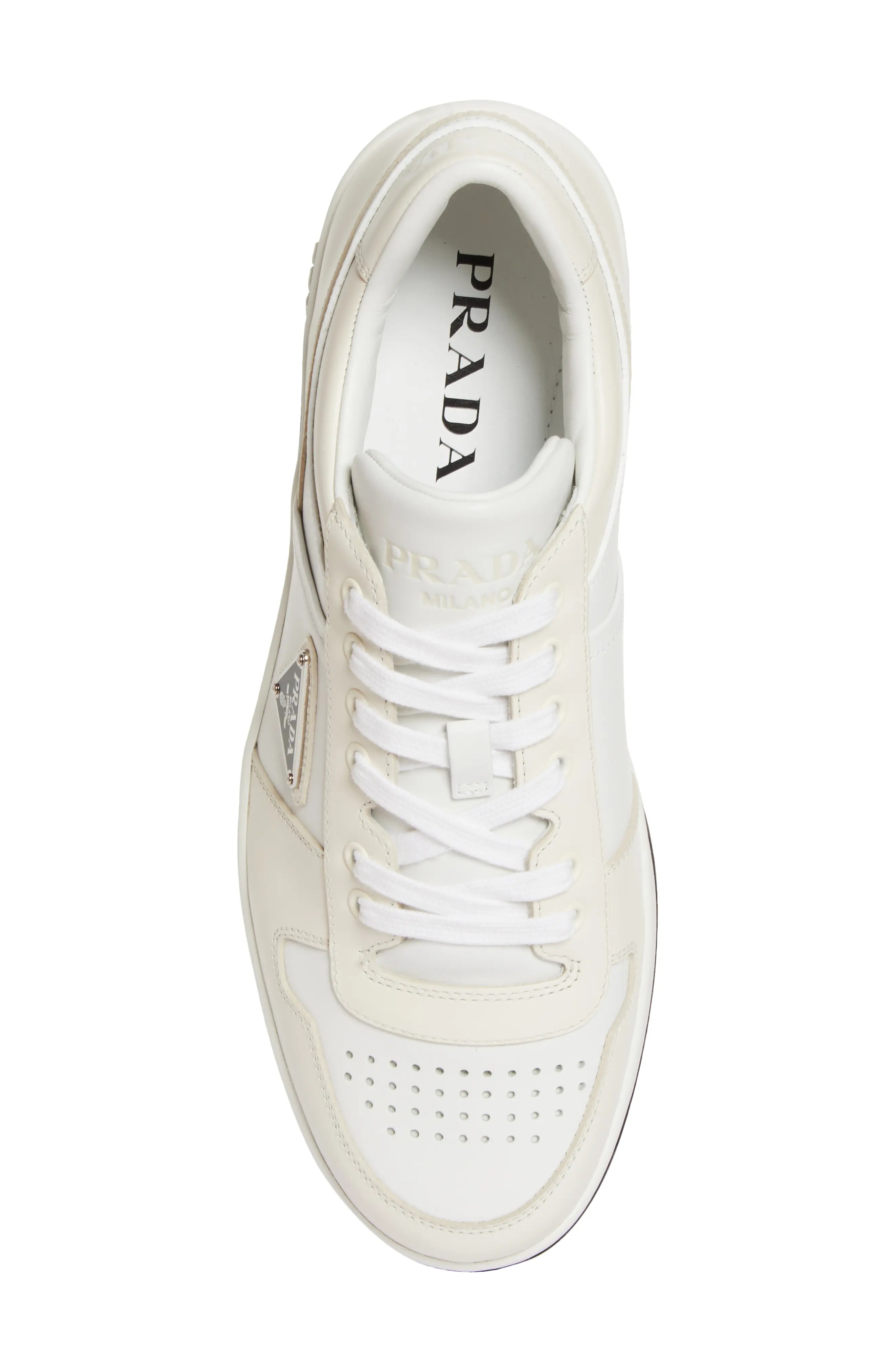 Downtown Leather Sneaker in Bianco/Avorio - 5