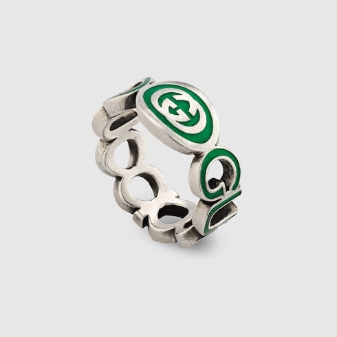 Gucci Interlocking G Enamel Ring - 2