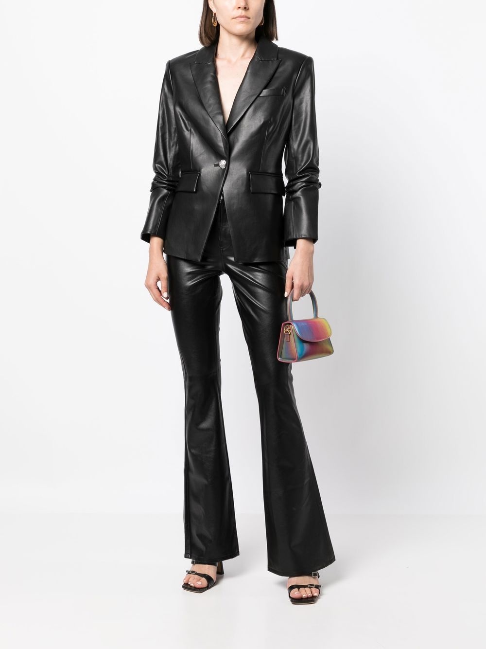 Beverly faux-leather flared trousers - 2