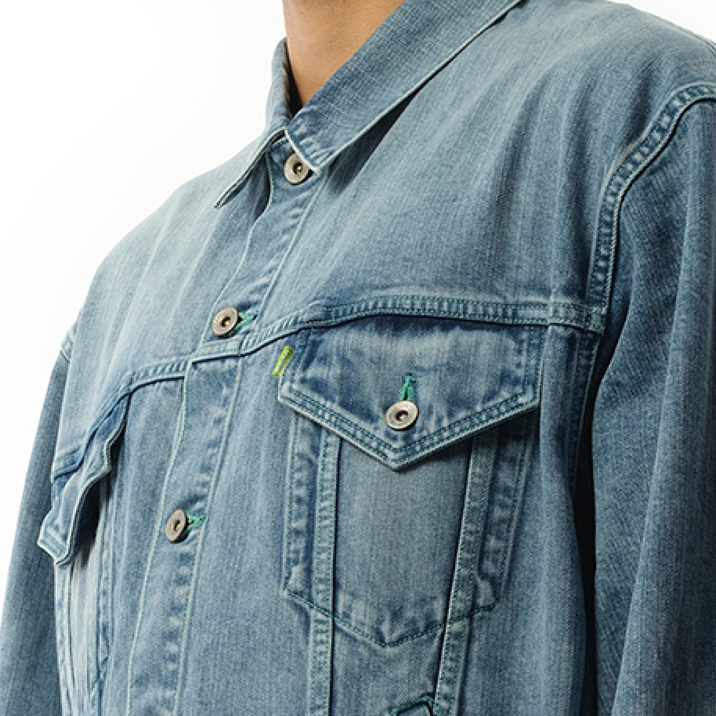 Care Denim Jacket in Indigo - 3