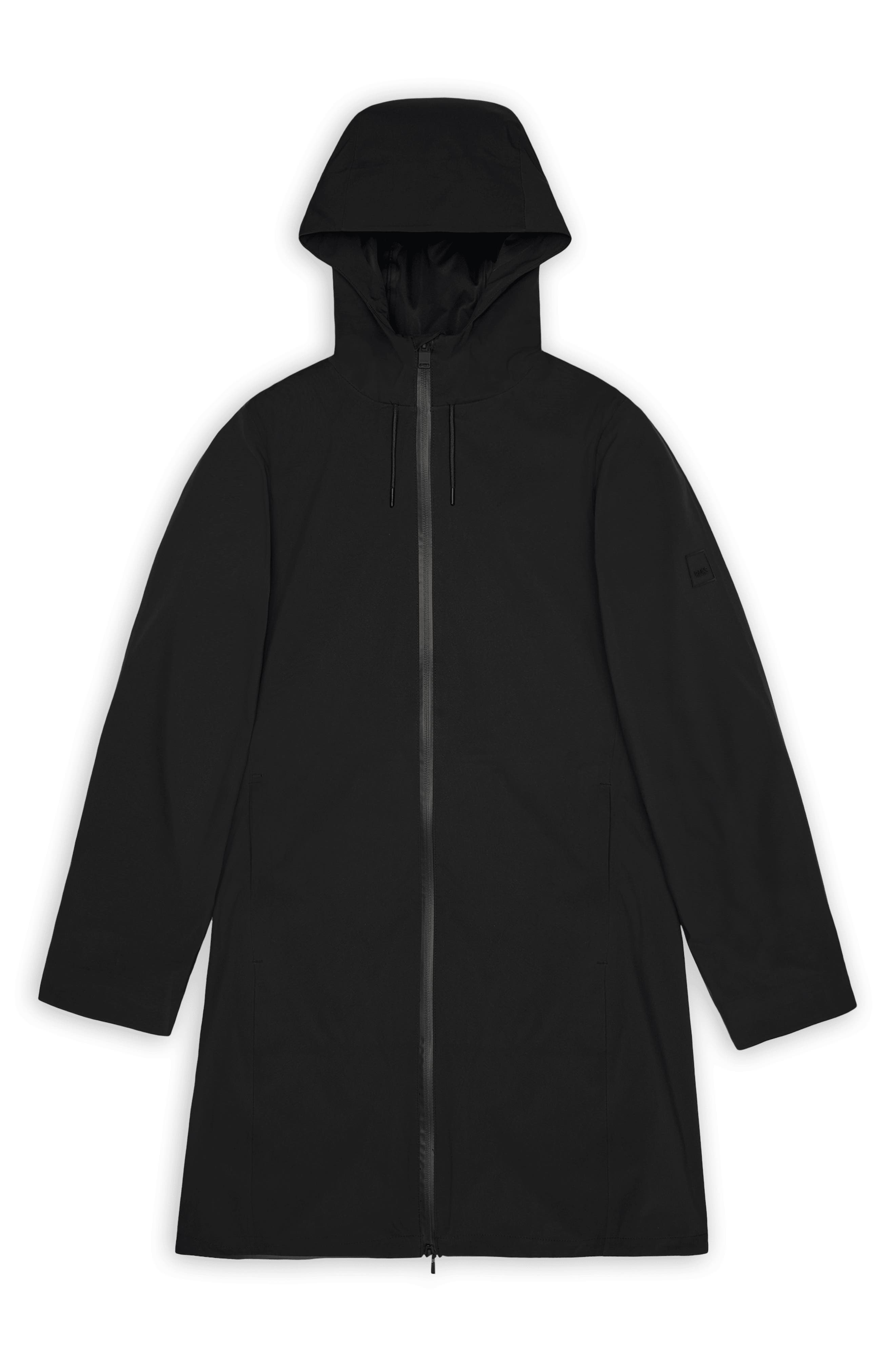 Rains Suva Waterproof Hard Shell Raincoat in Black at Nordstrom - 3