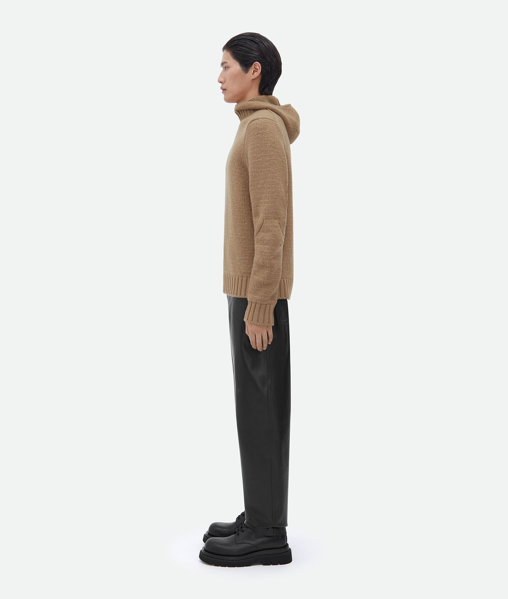 wool cashmere hooded jumper - 2