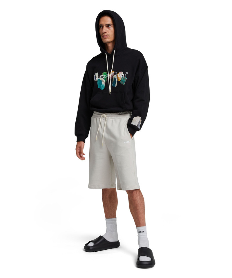 "FANTASTIC GREEN INVERSE SERIES" organic cotton hooded sweatshirt 5