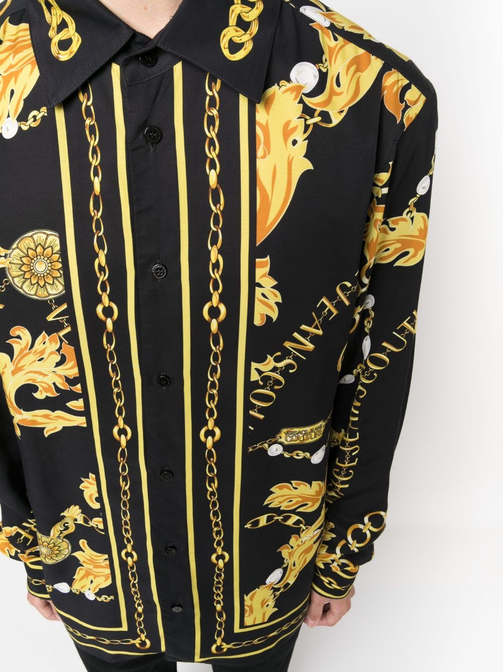 baroque-pattern long-sleeve shirt - 5