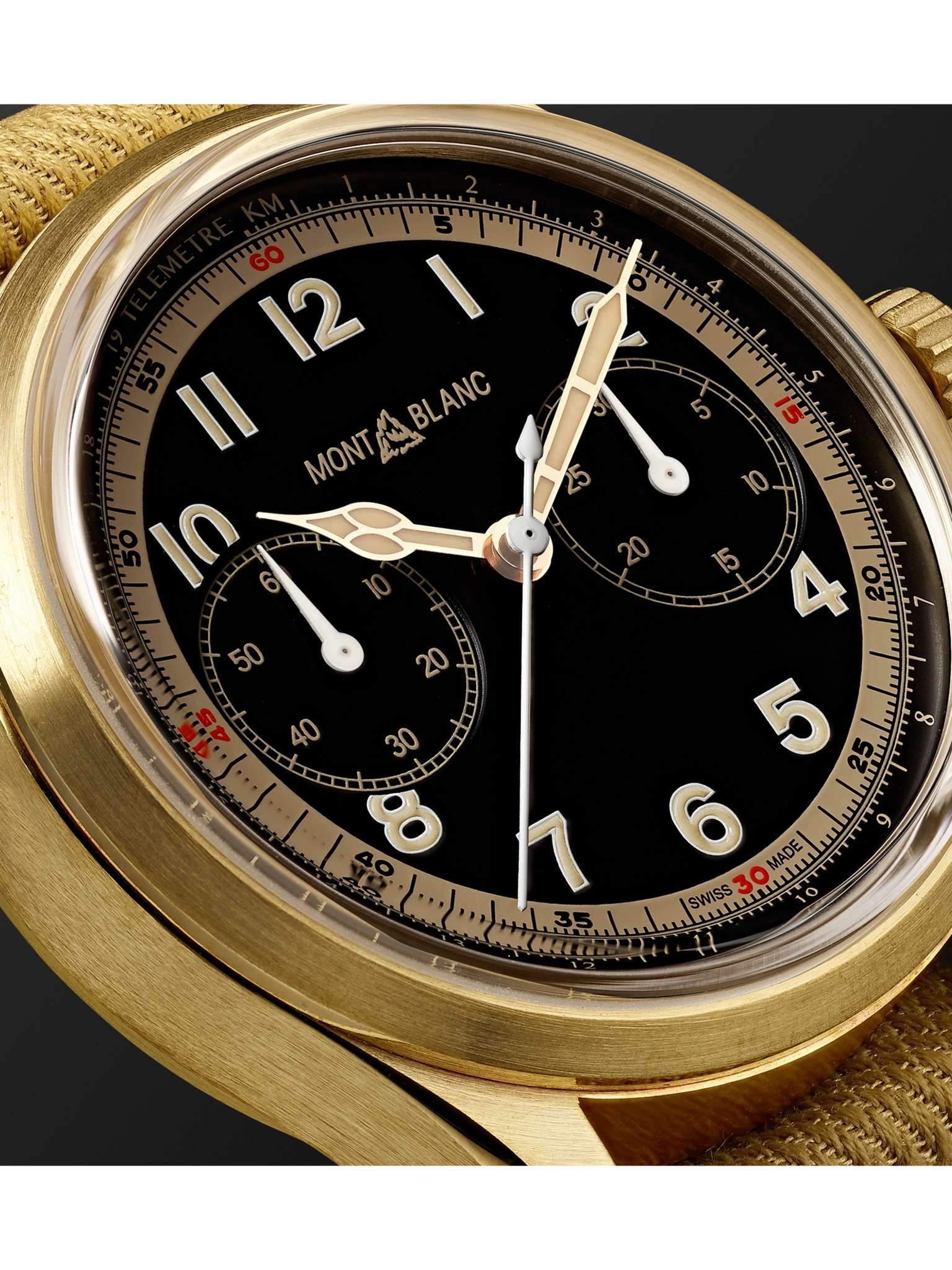 1858 Limited Edition Monopusher Automatic Chronograph 42mm Bronze and Woven Watch, Ref. No. 125583 - 6