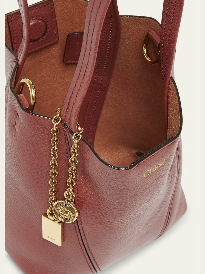 Chloé Spin Mini Tote Bag in Grained Calfskin outlook
