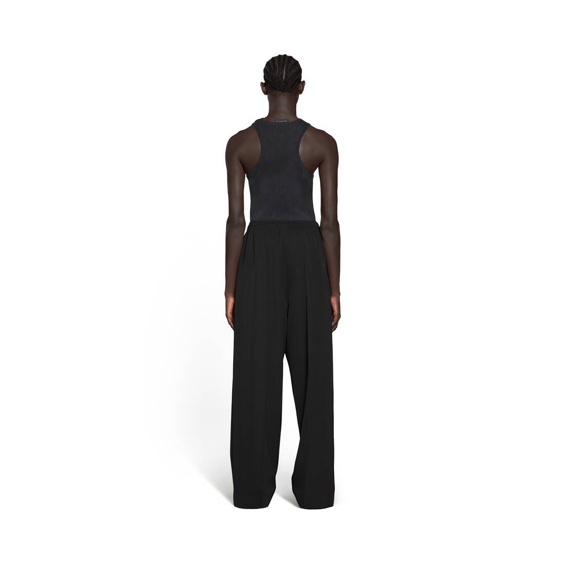 Elastic Waist Pants in Black - 4