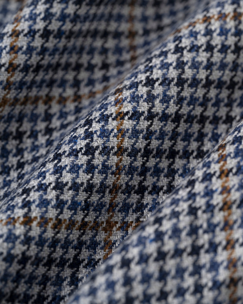 MADE-IN-CANADA BLUE & COPPER CHECK SILK/WOOL SPORT COAT 4