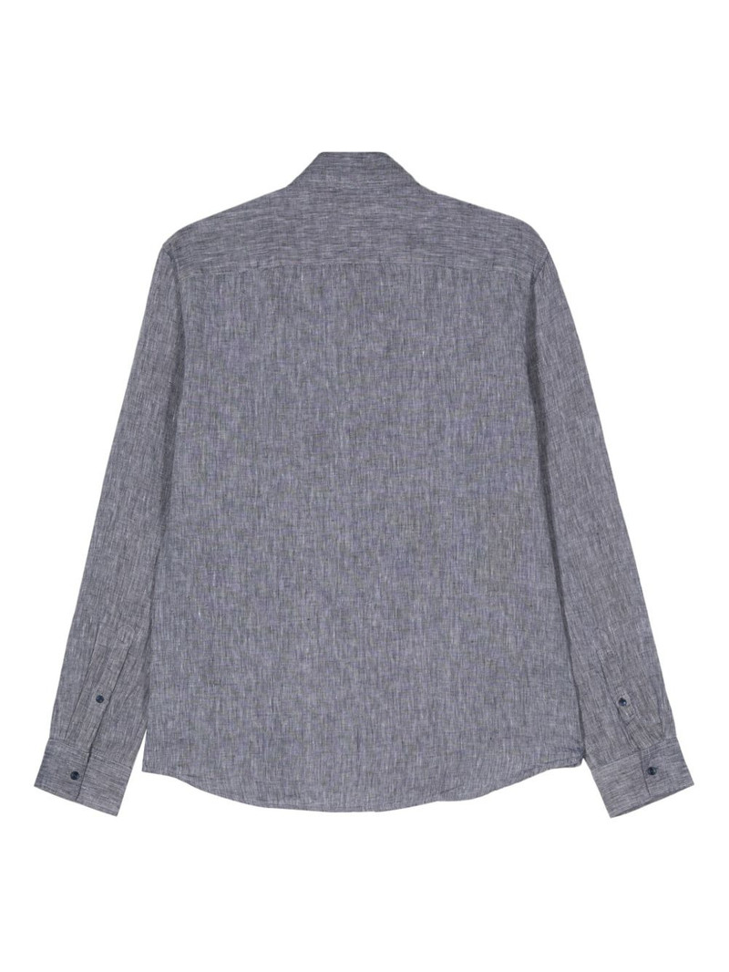MICHAEL KORS slub-texture linen shirt outlook