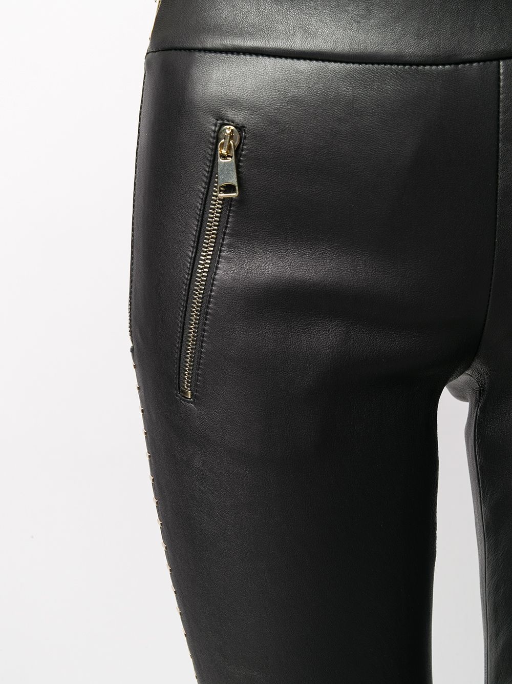 skinny lambskin trousers - 5