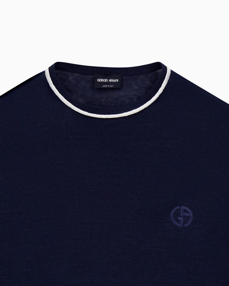 CREW-NECK JUMPER IN LINEN AND SILK 5