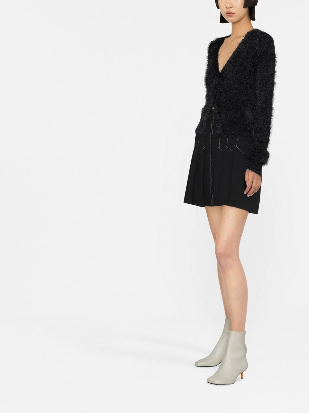 long-sleeve knitted cardigan - 3