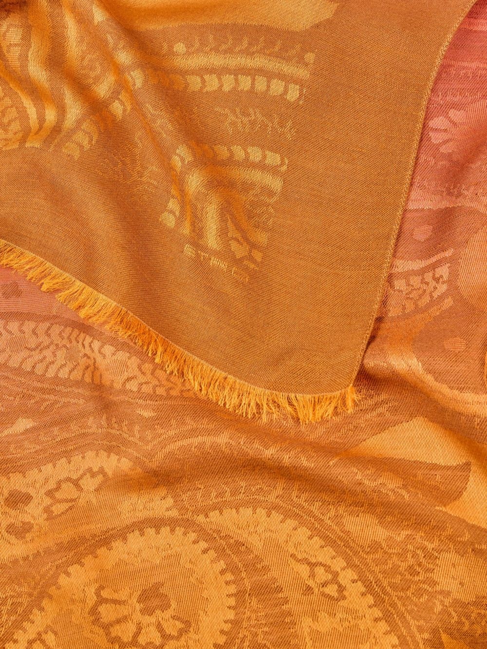 paisley-print silk scarf - 2