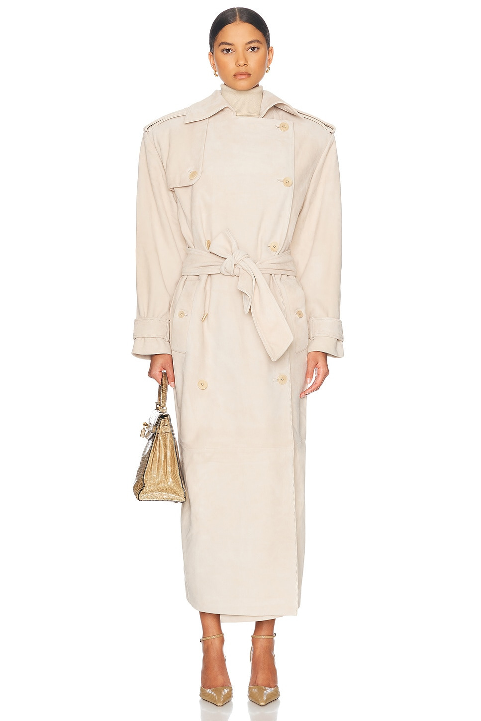 Suede Trench Coat - 7