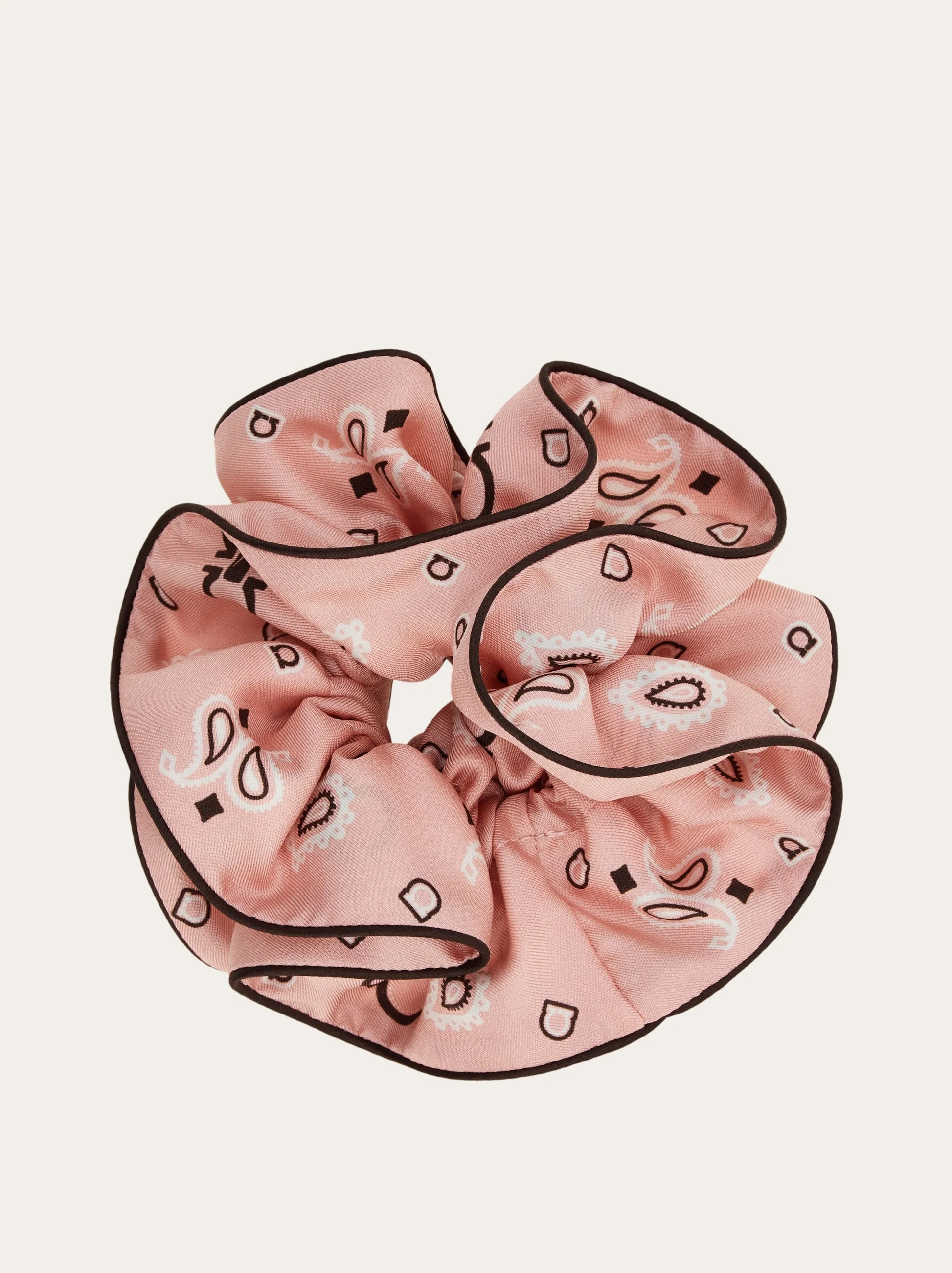 Arabesque print silk scrunchie - 1