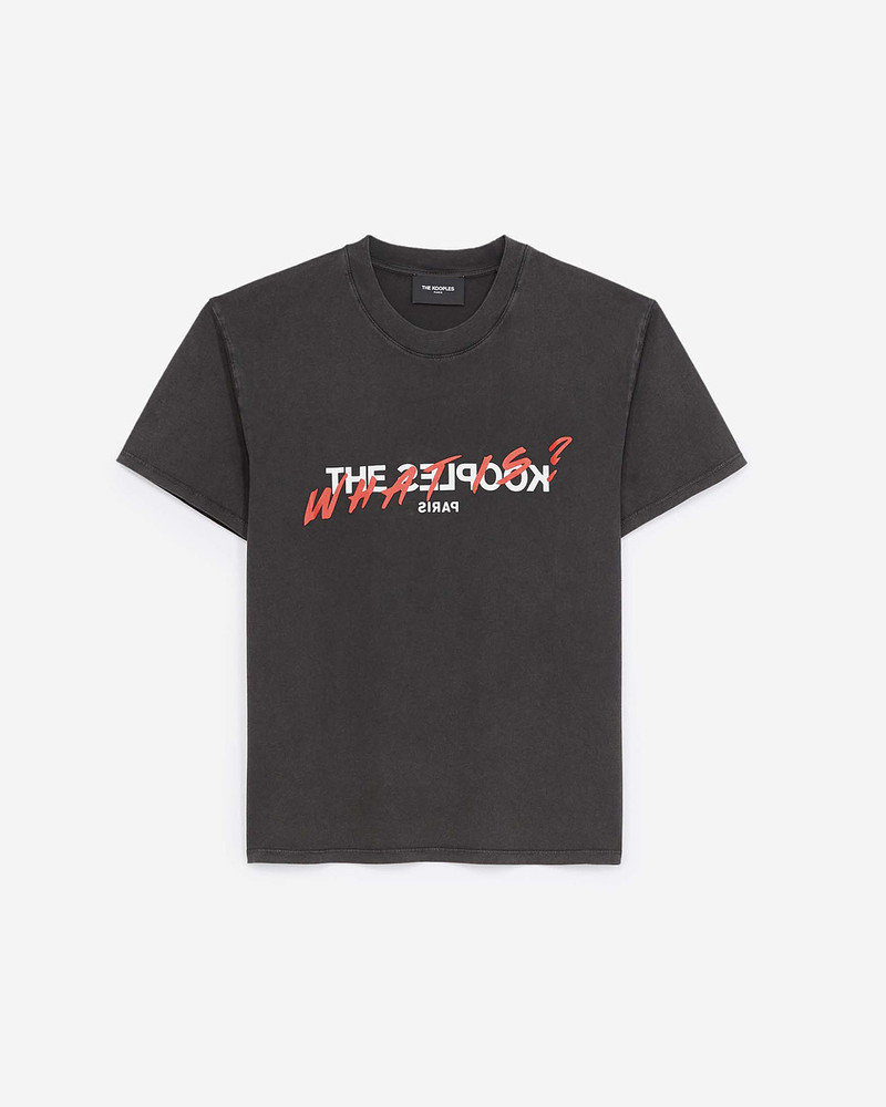 WHAT IS BLACK WASHED COTTON T-SHIRT 1